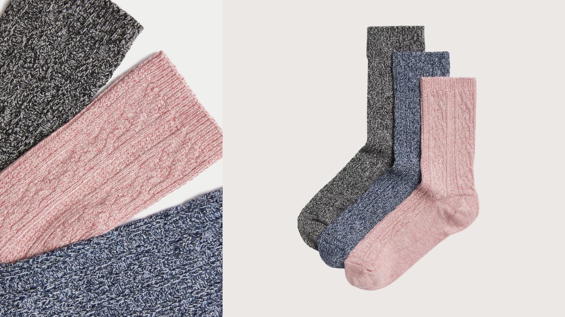 M&S 3pk Sumptuously Soft™ Thermal Socks