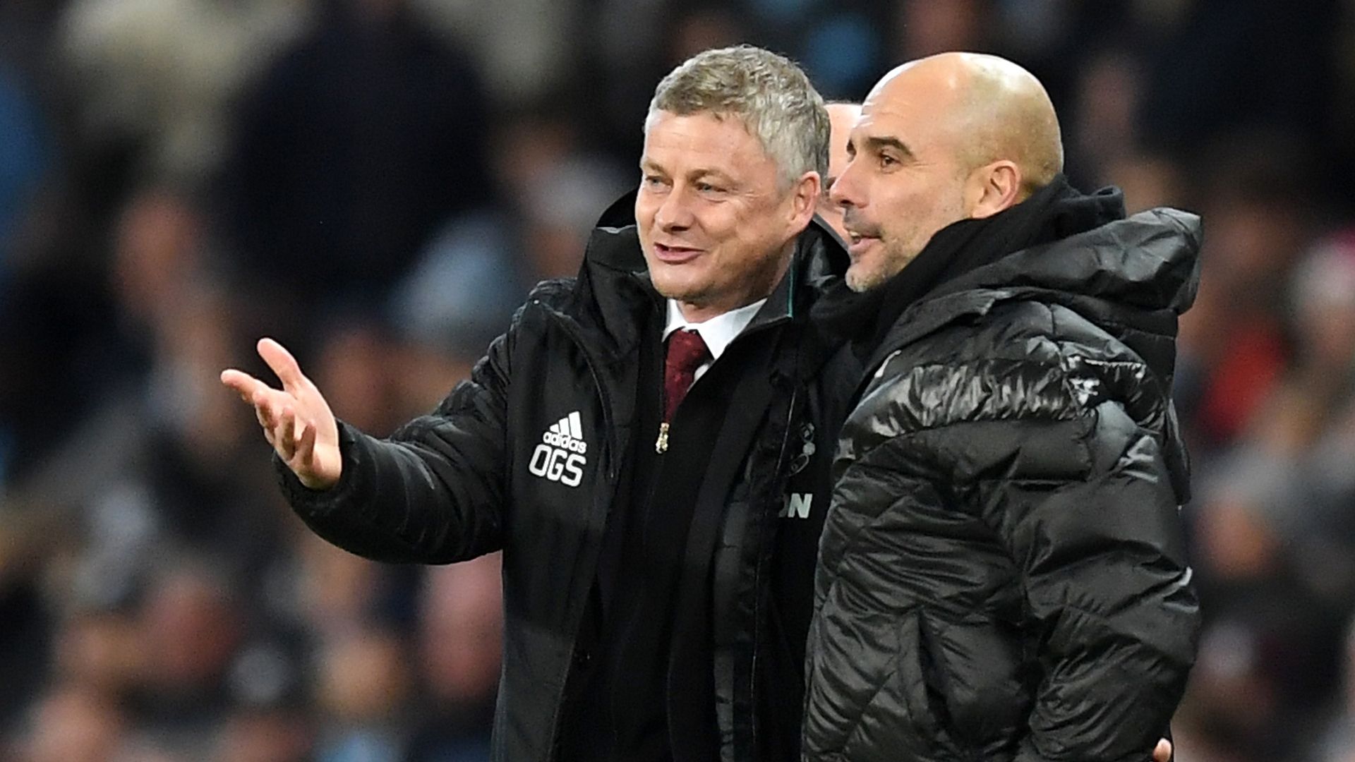 Ole Gunnar Solskjaer Pep Guardiola Manchester United City