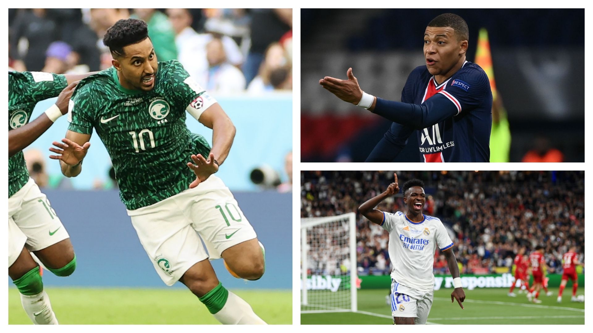 Vinicius Salem Al Dawsari Kylian Mbappe