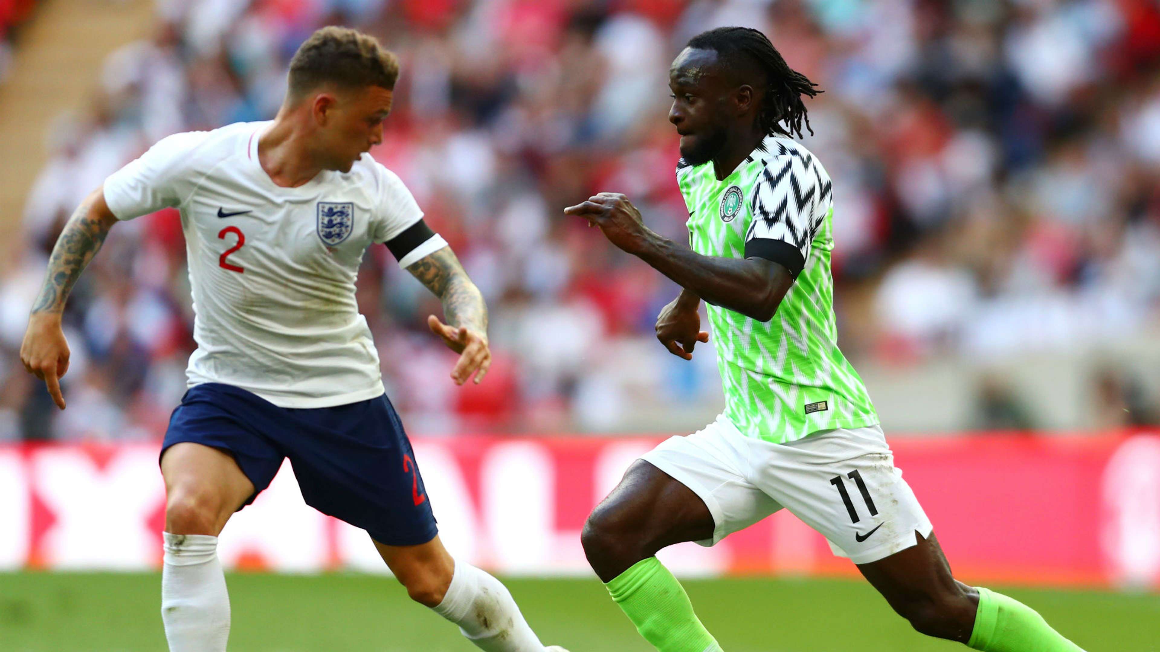 Victor Moses Kieran Trippier England Nigeria international friendly 2018