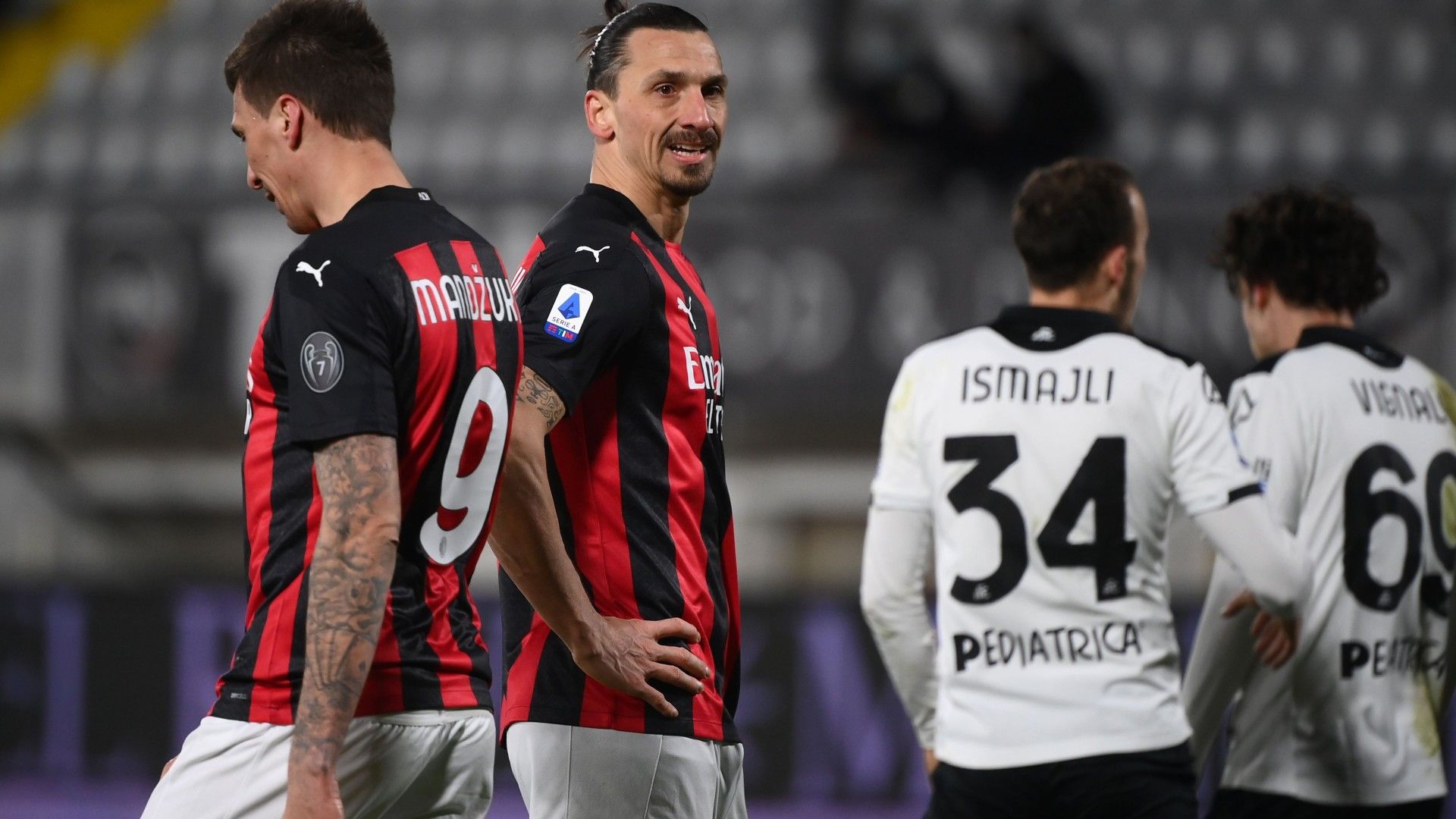 Mandzukic Ibrahimovic Spezia Milan