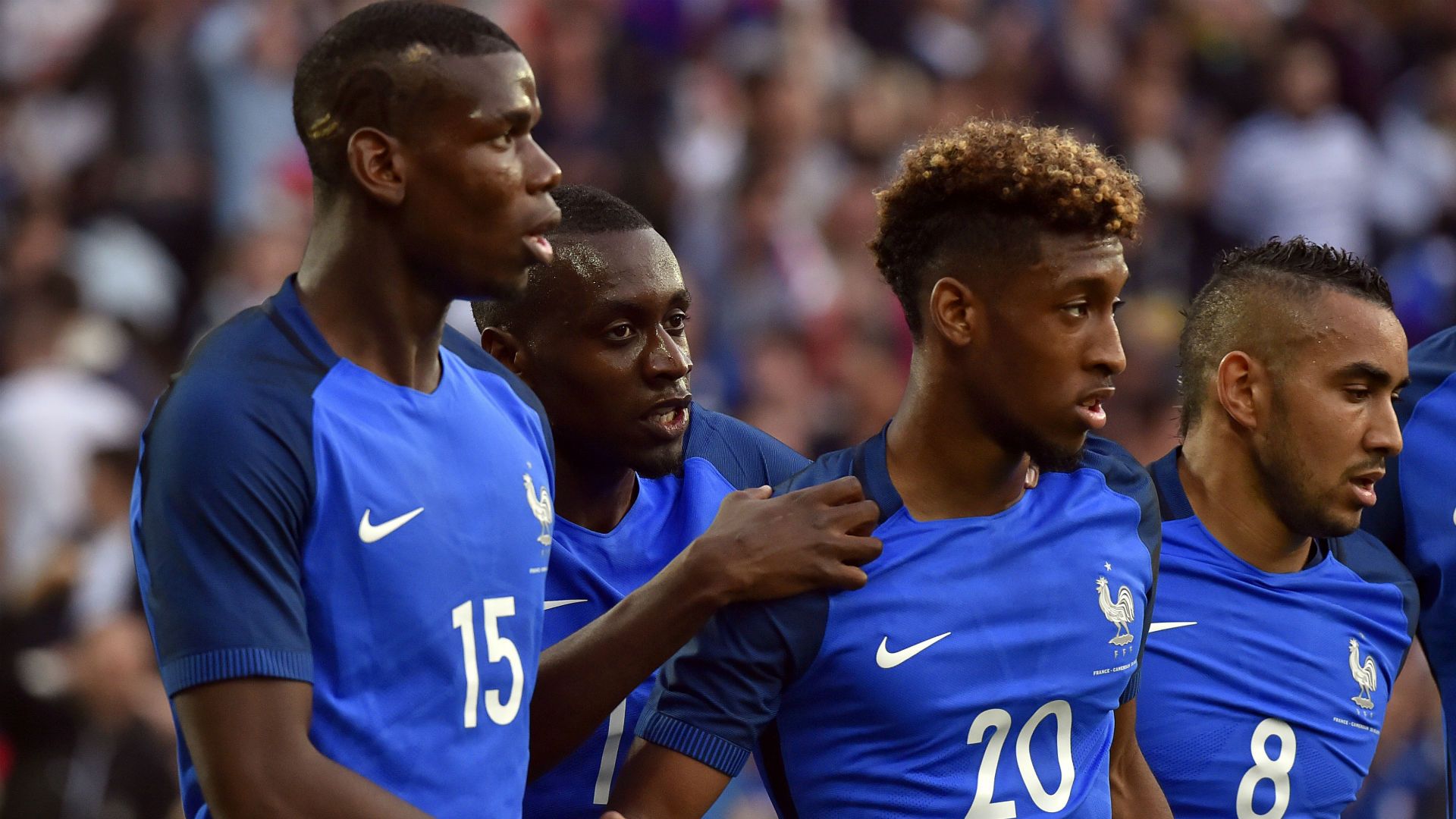 Kingsley Coman Paul Pogba Dimitri Payet France Cameroon Friendly 30052016