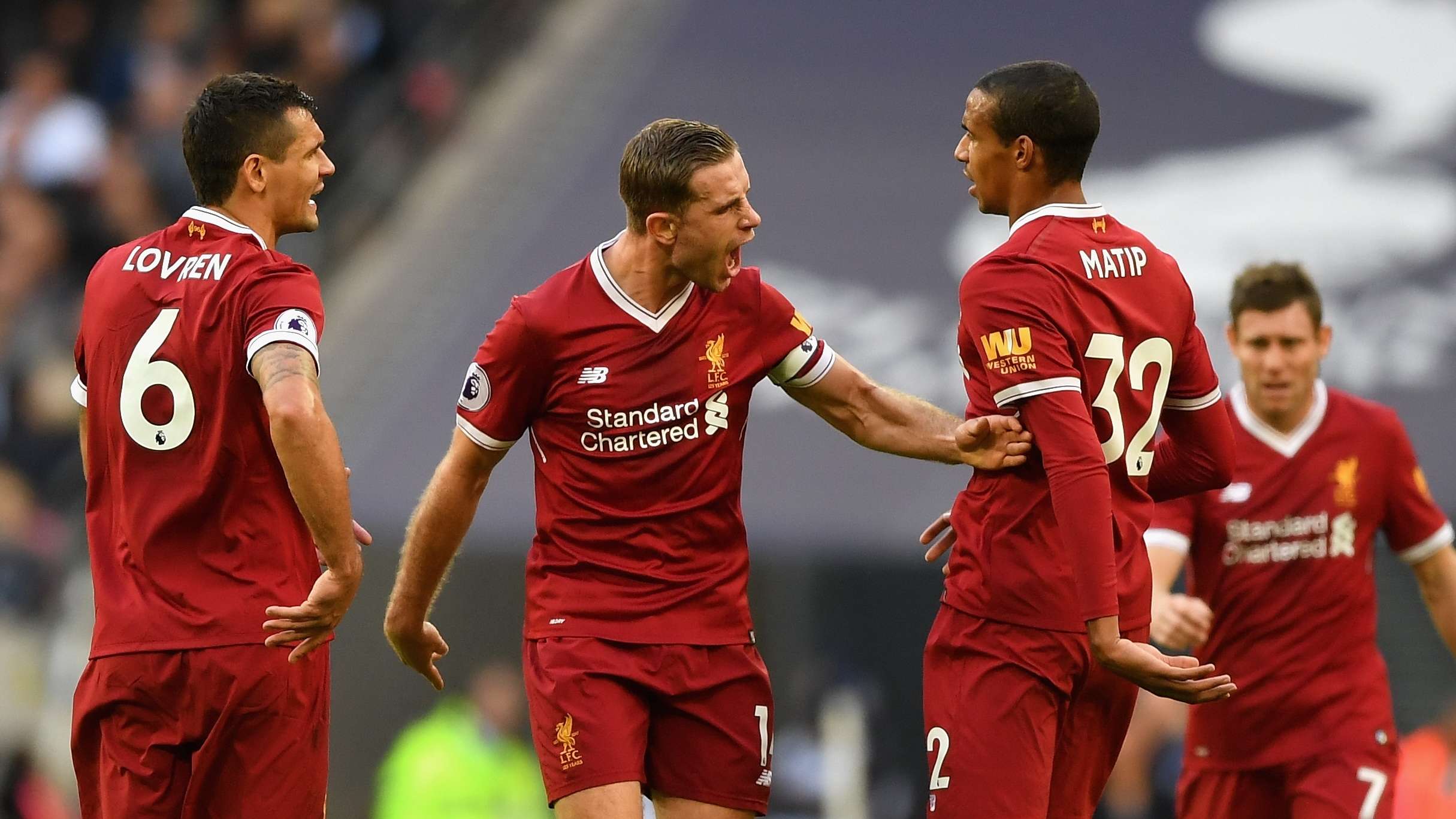 Jordan Henderson Dejan Lovren Joel Matip Liverpool