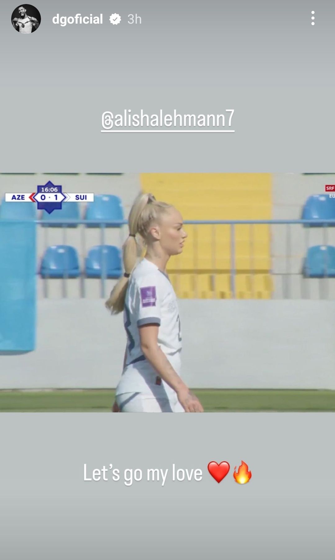 Alisha Lehmann Douglas Luiz Switzerland