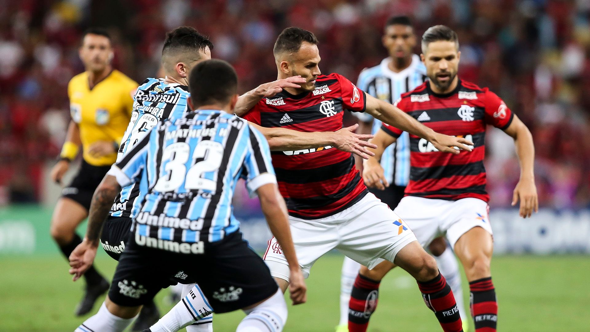 Rene Diego Matheus Henrique Flamengo Grêmio Brasileirão Série A 21112018