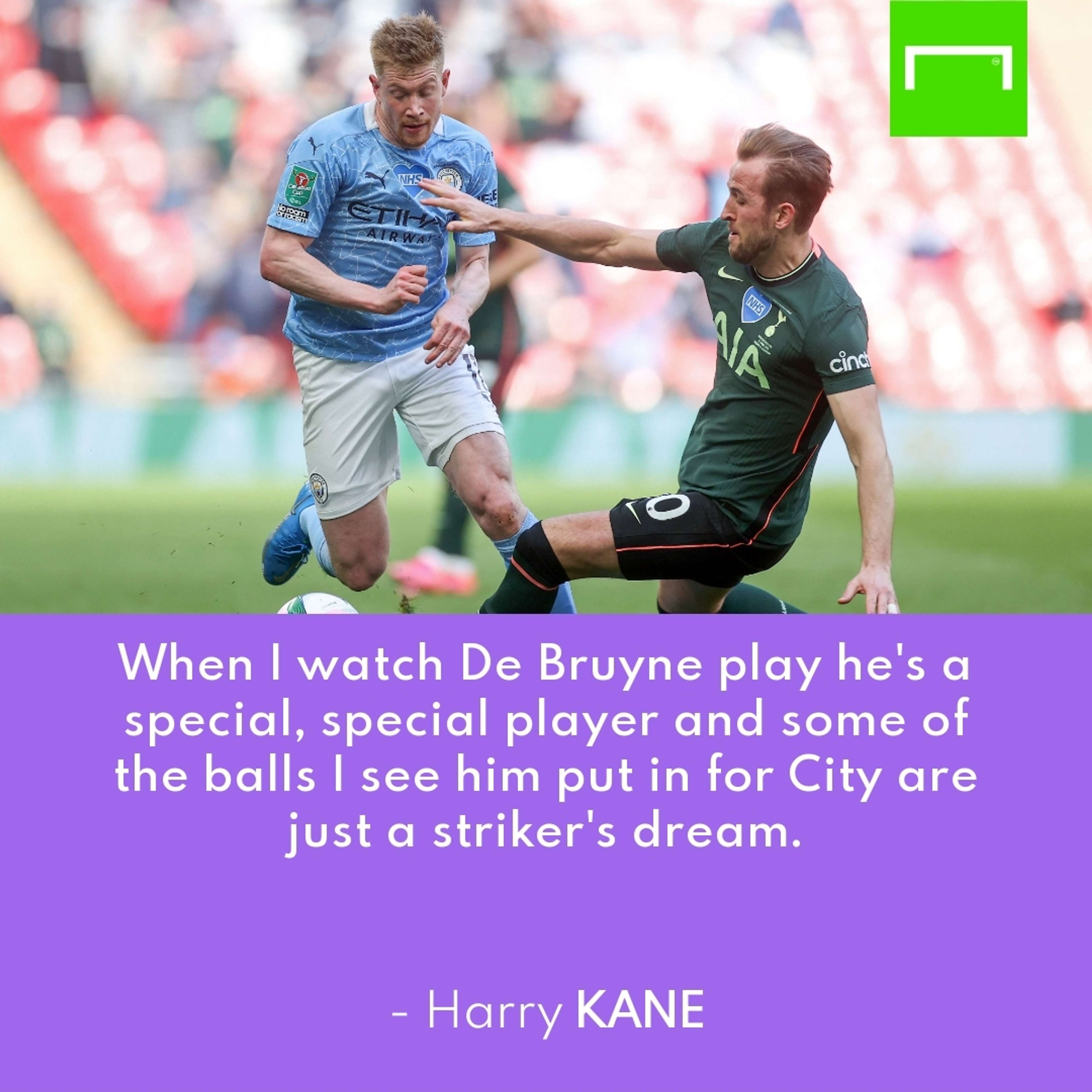 Harry Kane Kevin De Bruyne Manchester City Tottenham Quotes GFX