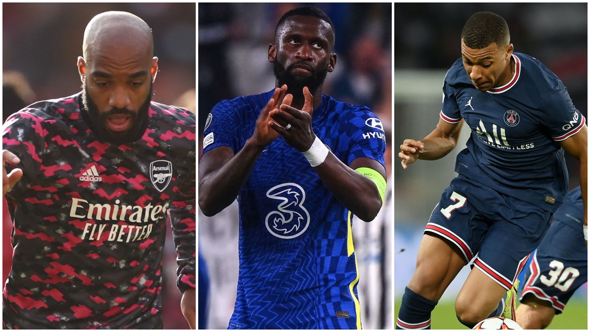 Lacazette Rudiger Mbappé