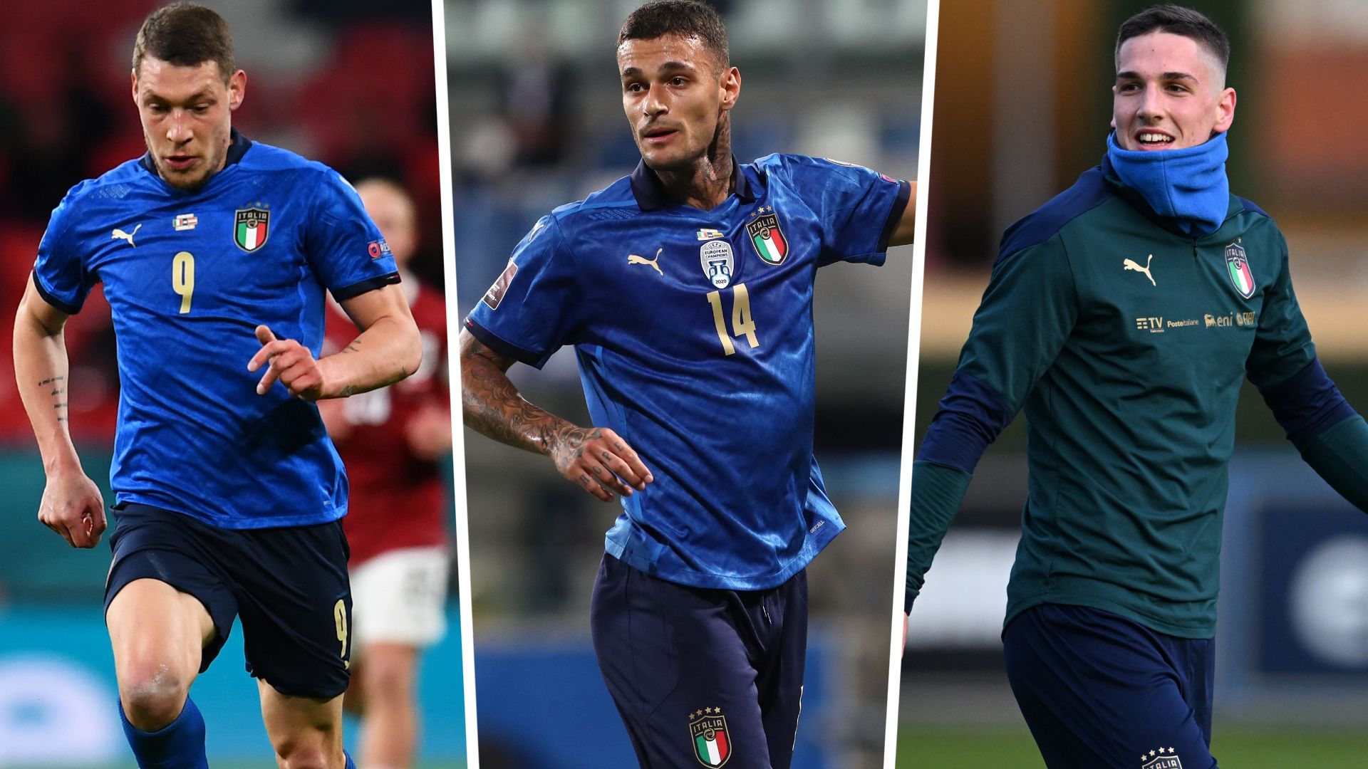 Belotti Scamacca Zaniolo Italy