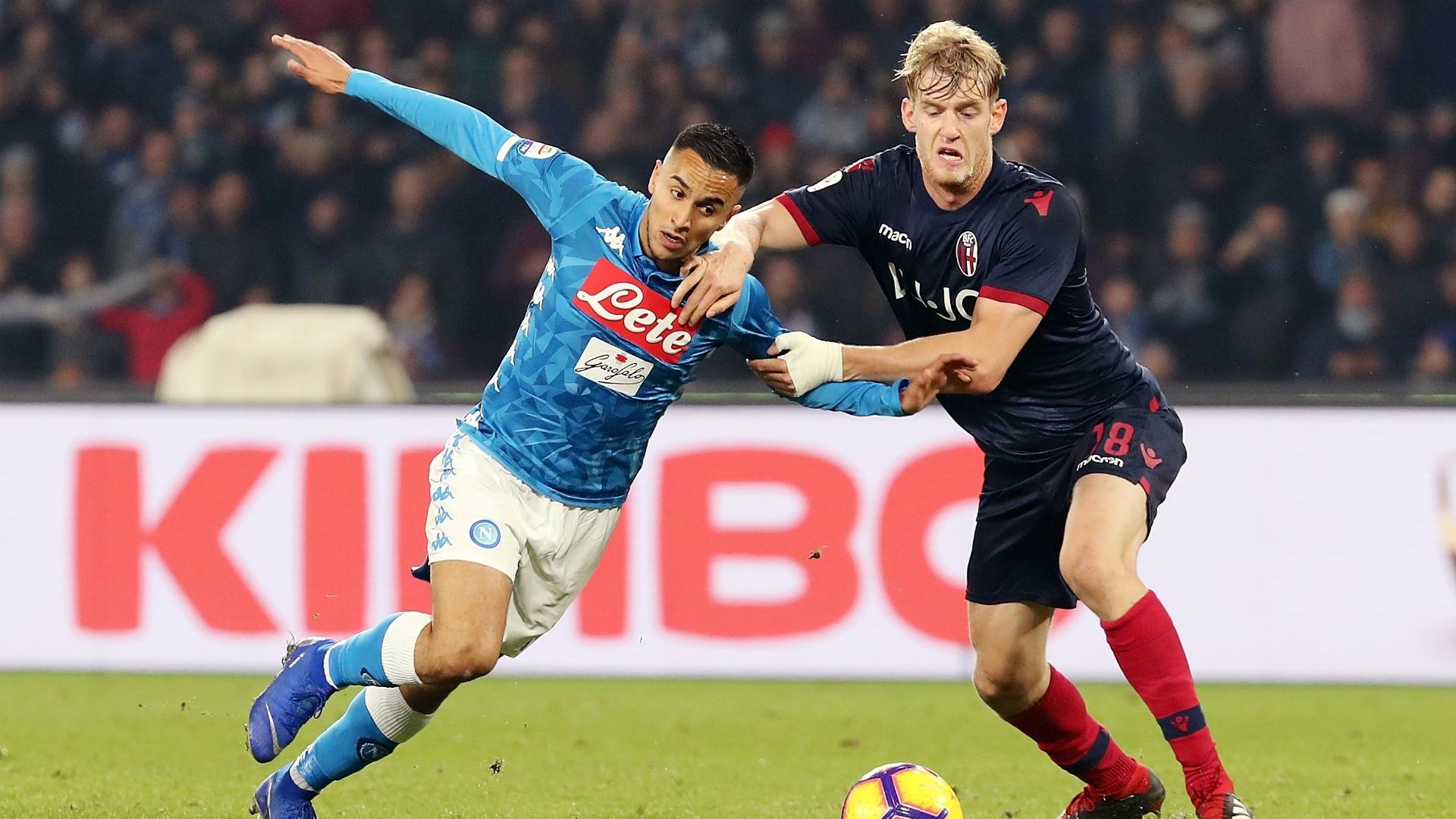 Adam Ounas Filip Helander Napoli Bologna Serie A 12292018