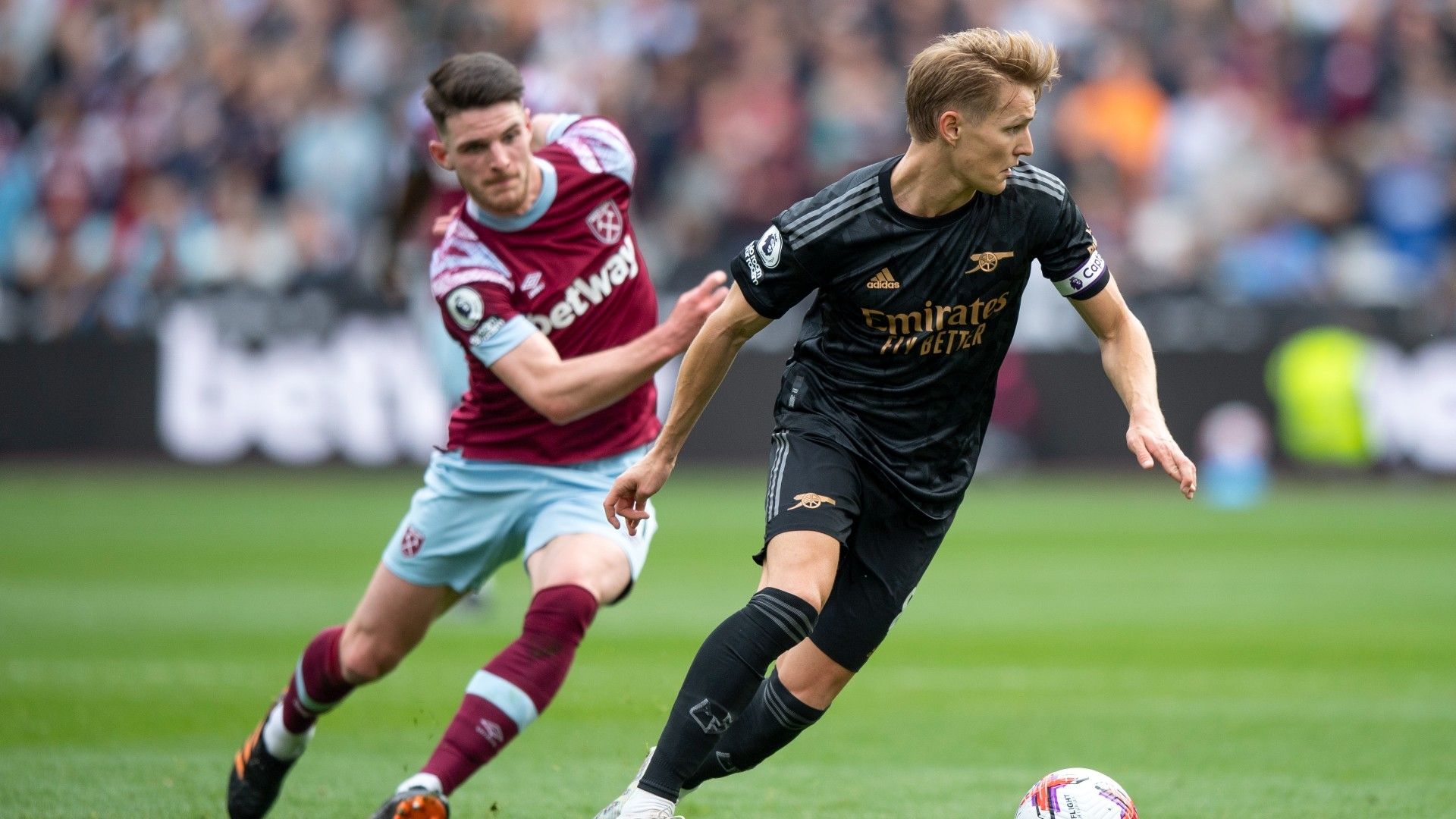 Martin Odegaard Declan Rice Arsenal West Ham