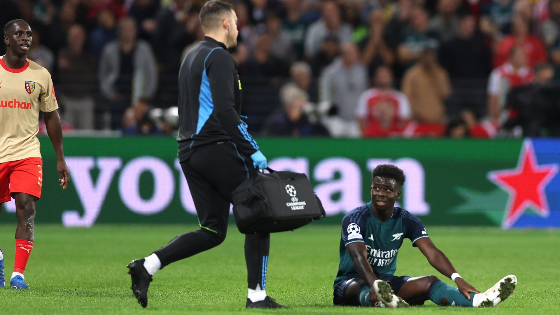 Bukayo Saka injury Arsenal Lens Champions League 2023-24