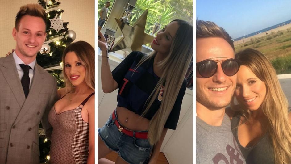 Ivan Rakitic with wife Raquel