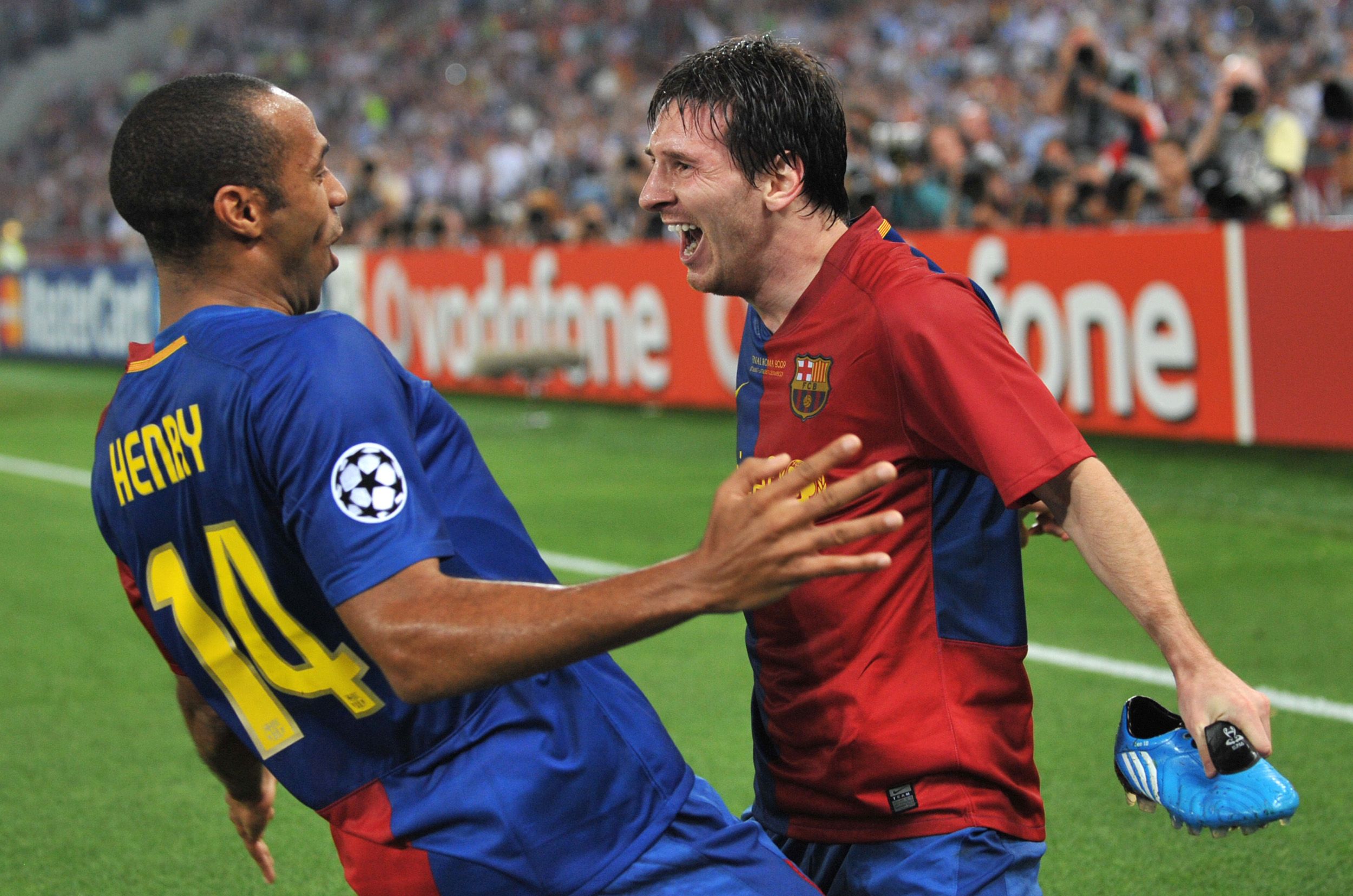 Thierry Henry Lionel Messi Barcelona