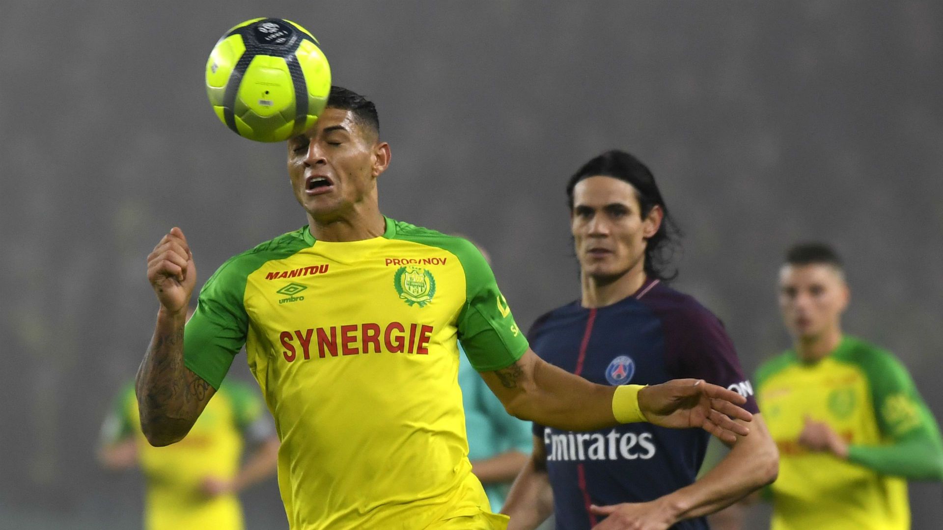 Diego Carlos Edinson Cavani Nantes PSG Ligue 1 14012018.jpg