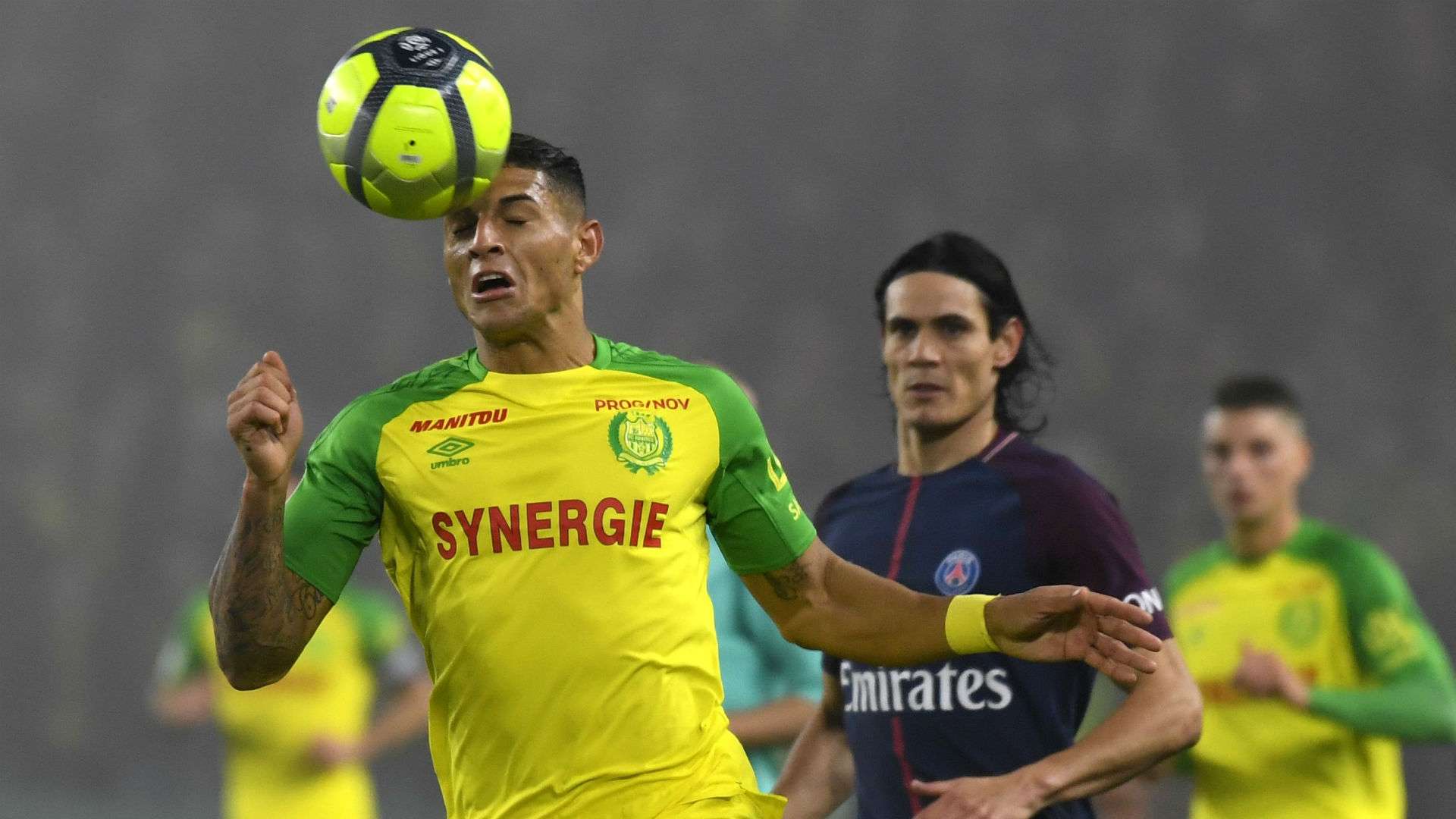 Diego Carlos Edinson Cavani Nantes PSG Ligue 1 14012018.jpg