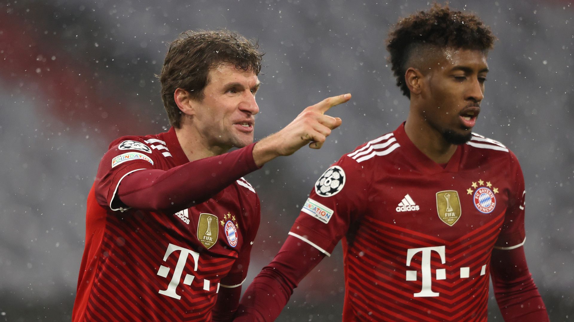 THOMAS MÜLLER KINGSLEY COMAN BAYERN MÜNCHEN CHAMPIONS LEAGUE 08122021