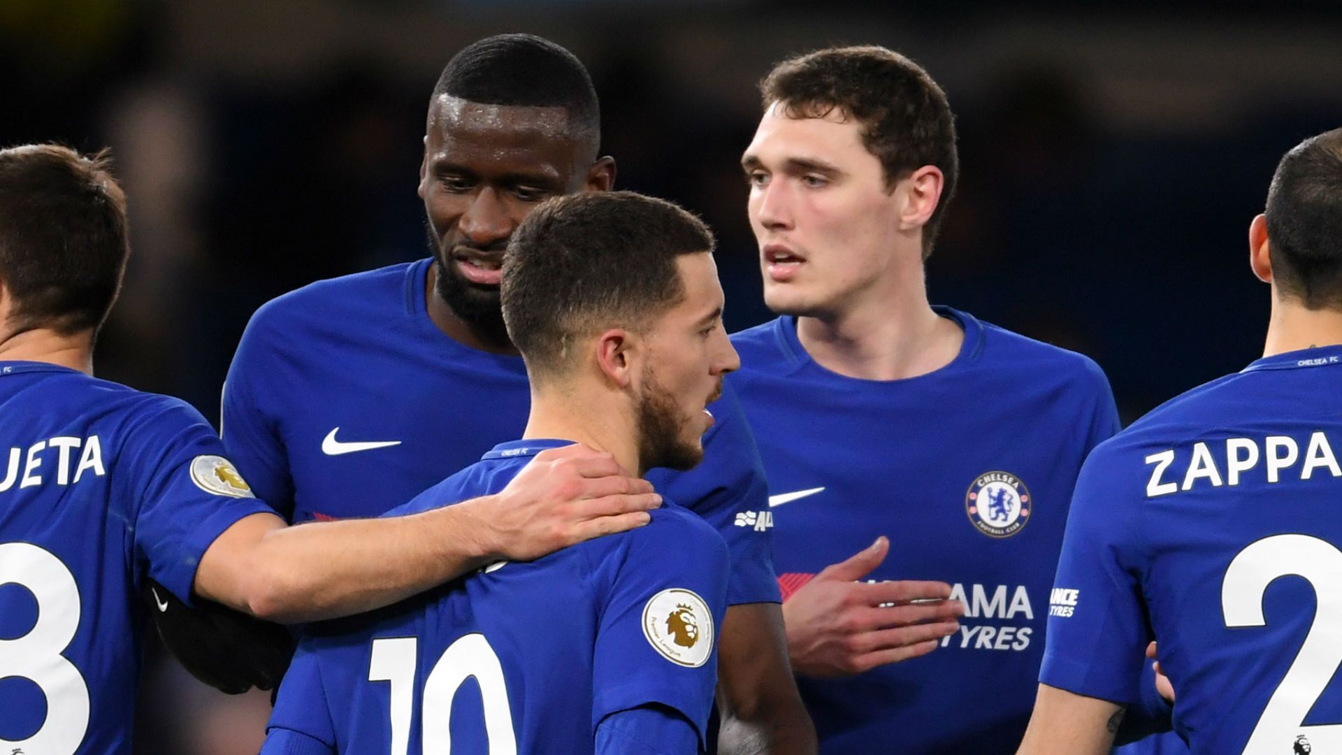 Eden Hazard Andreas Christensen Chelsea