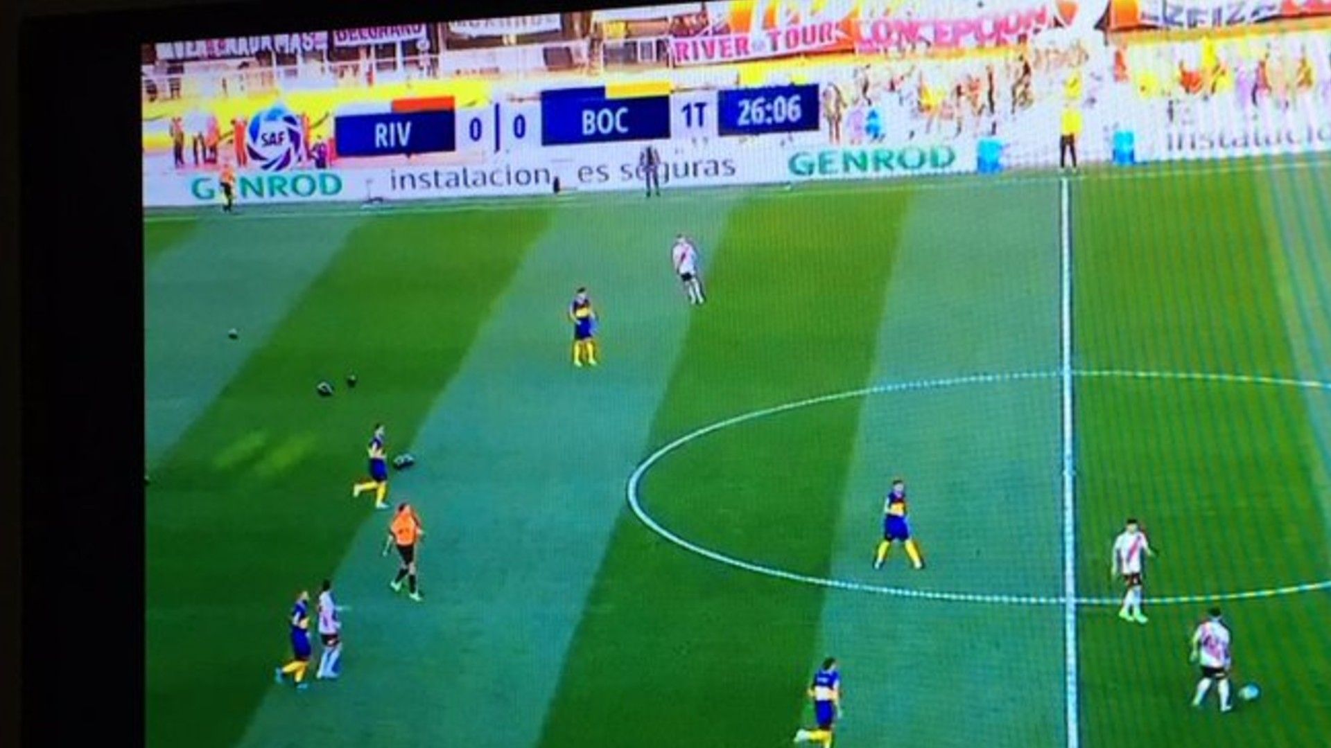 Captura TV River Boca globos negros 10919