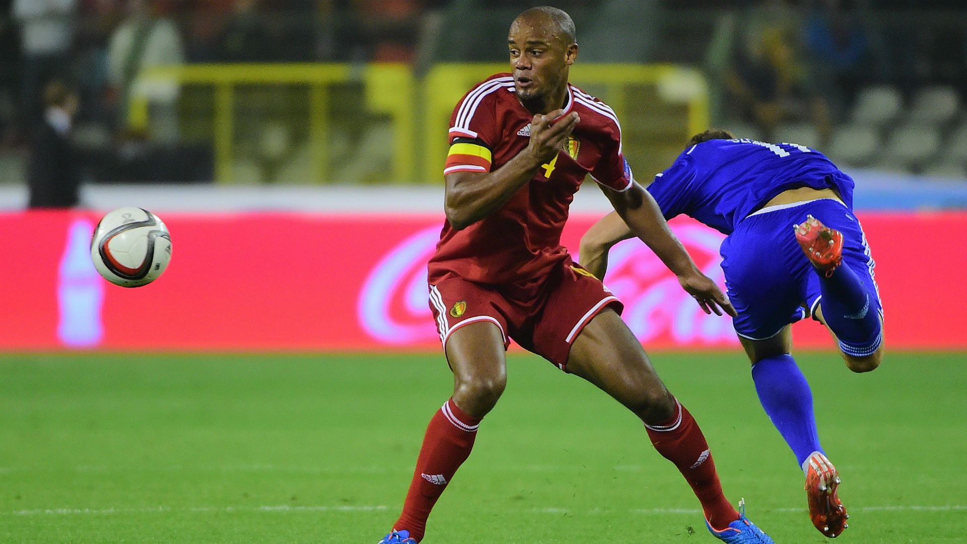 vincent kompany edin dzeko - belgium bosnia - euro 2016 qualifier - 03092015