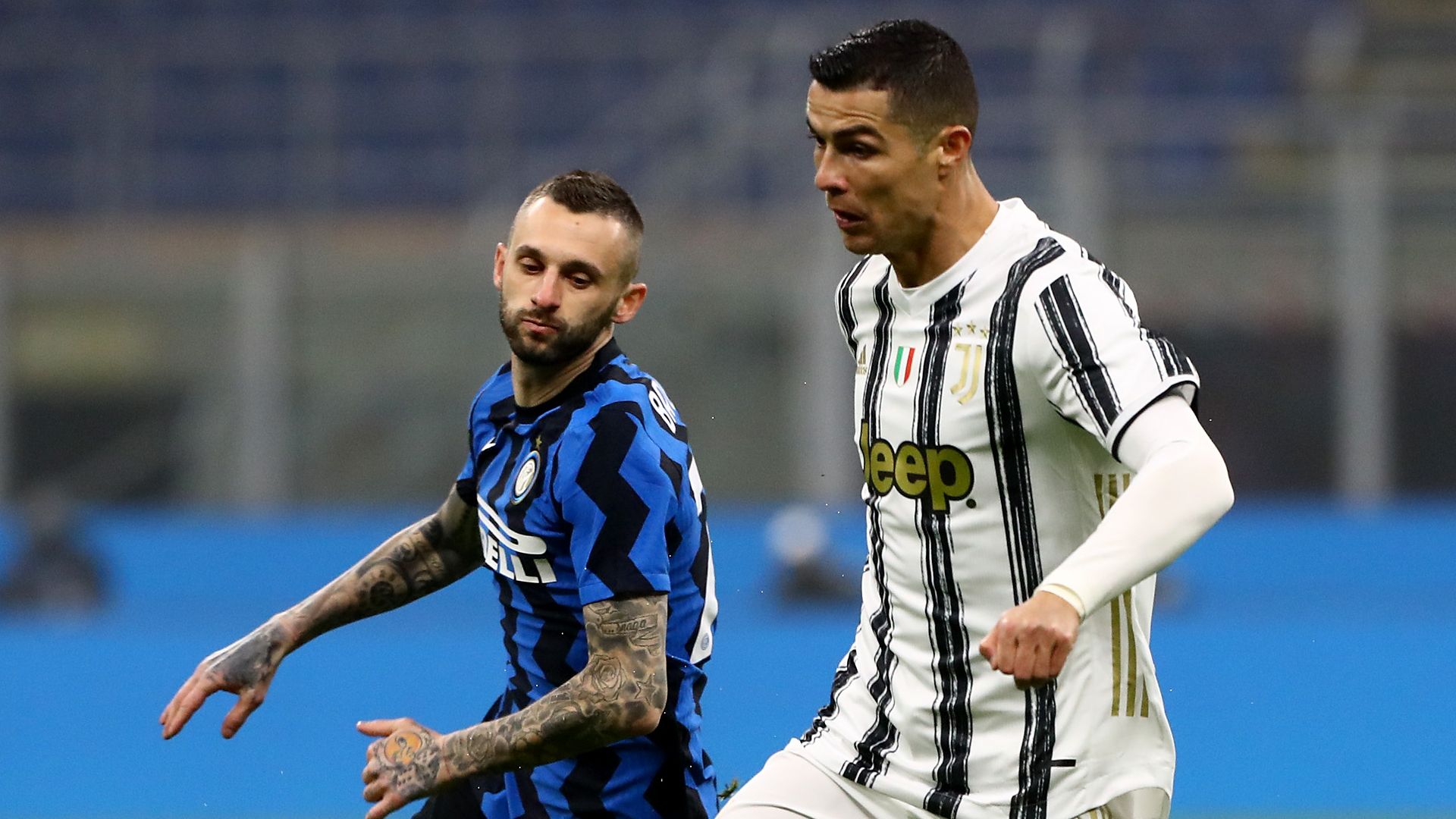 Cristiano Ronaldo Brozovic Inter Juventus Coppa Italia