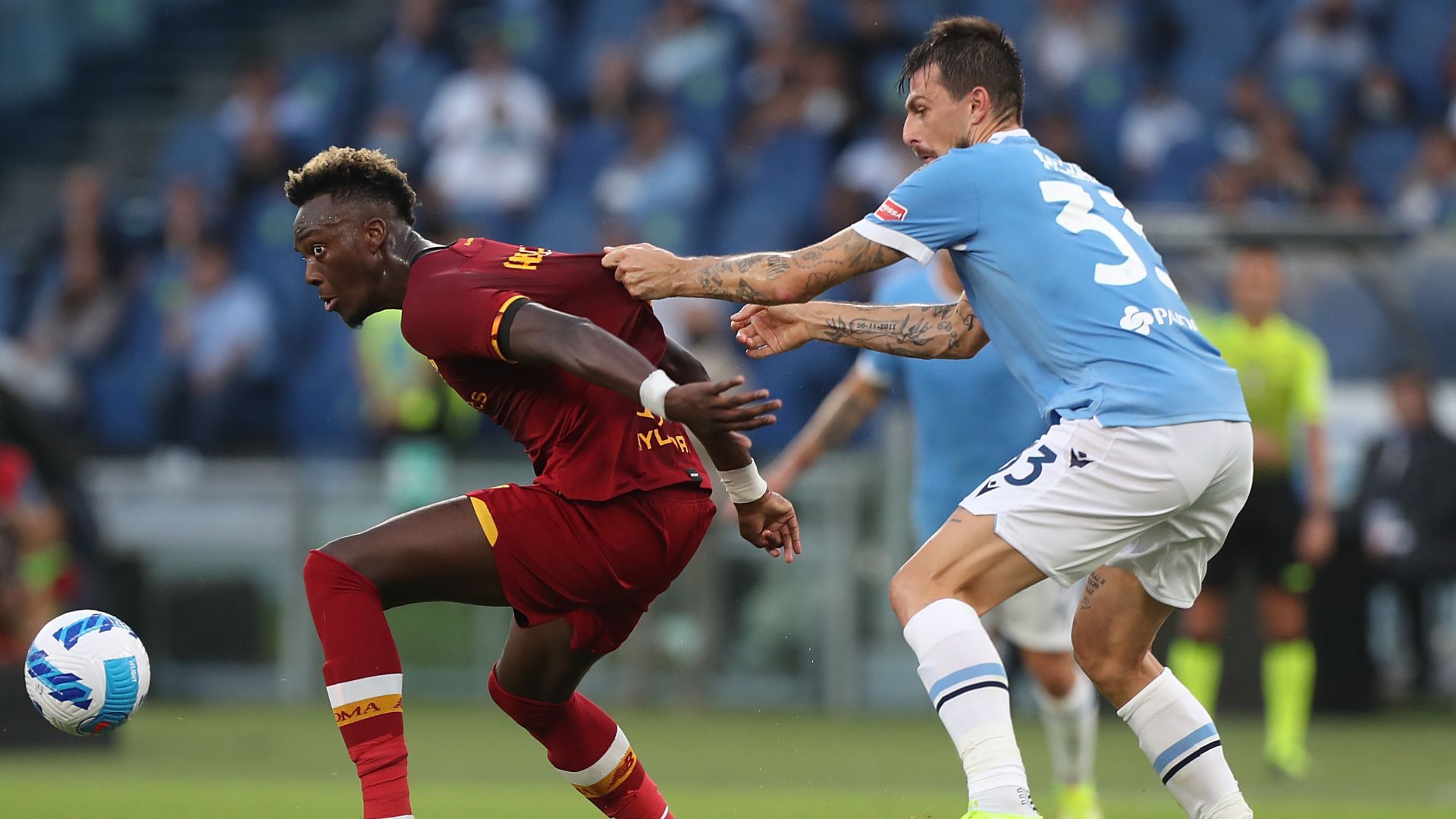 Tammy Abraham Francesco Acerbi Lazio Roma Serie A