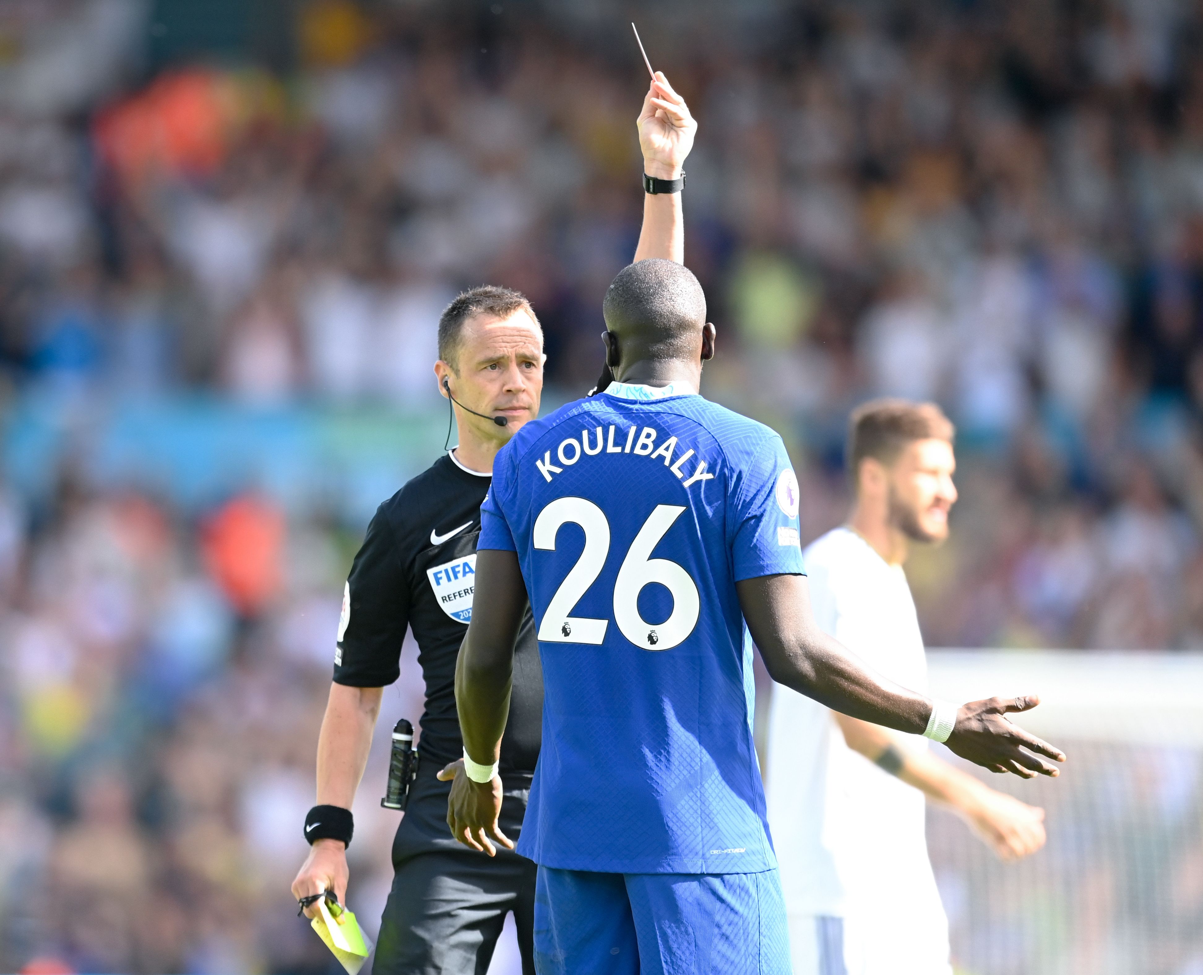 Expulsion Koulibaly Leeds Chelsea