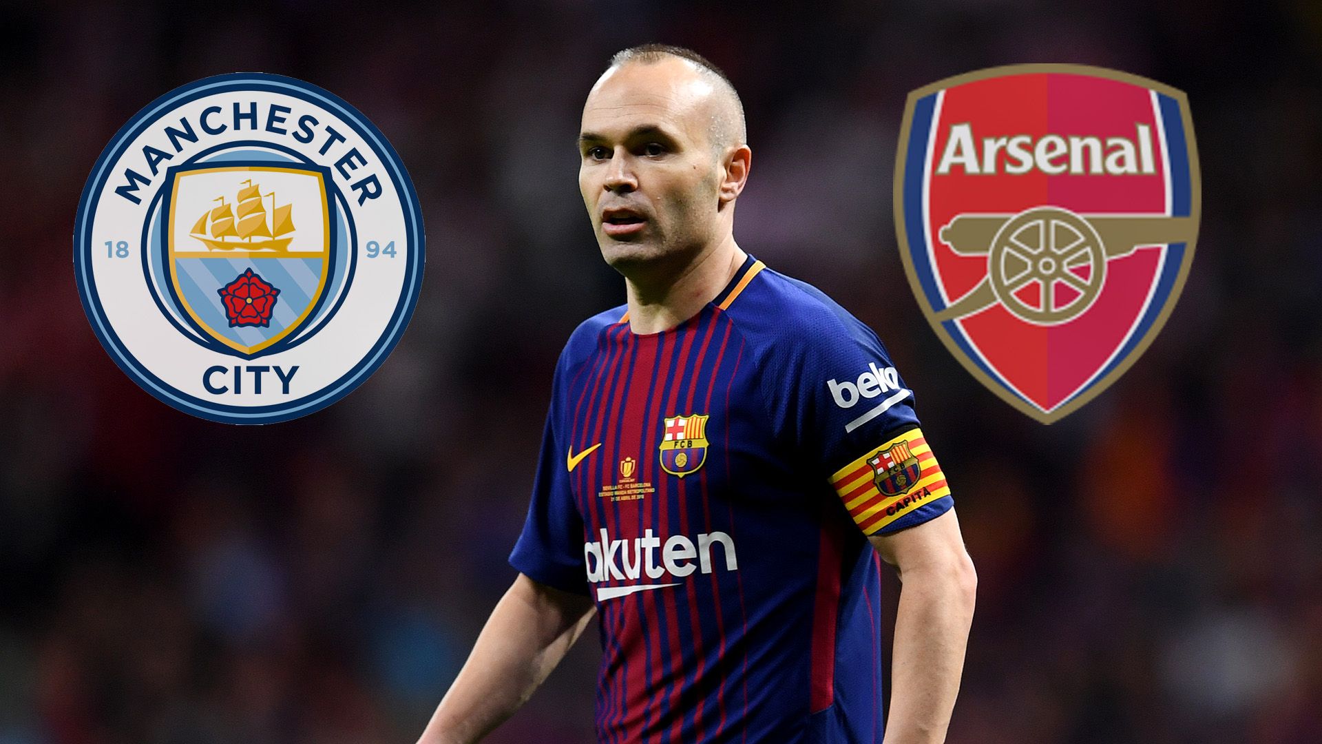 Andres Iniesta Man City Arsenal GFX