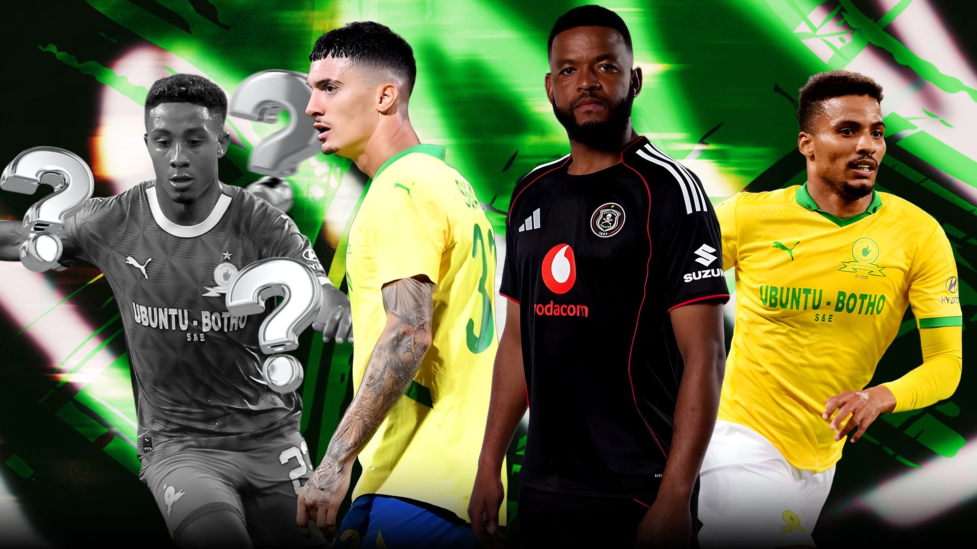 Rivaldo Coetzee, Sipho Mbule, Lucas Suarez & Lucas Ribeiro of Mamelodi Sundowns 16-9