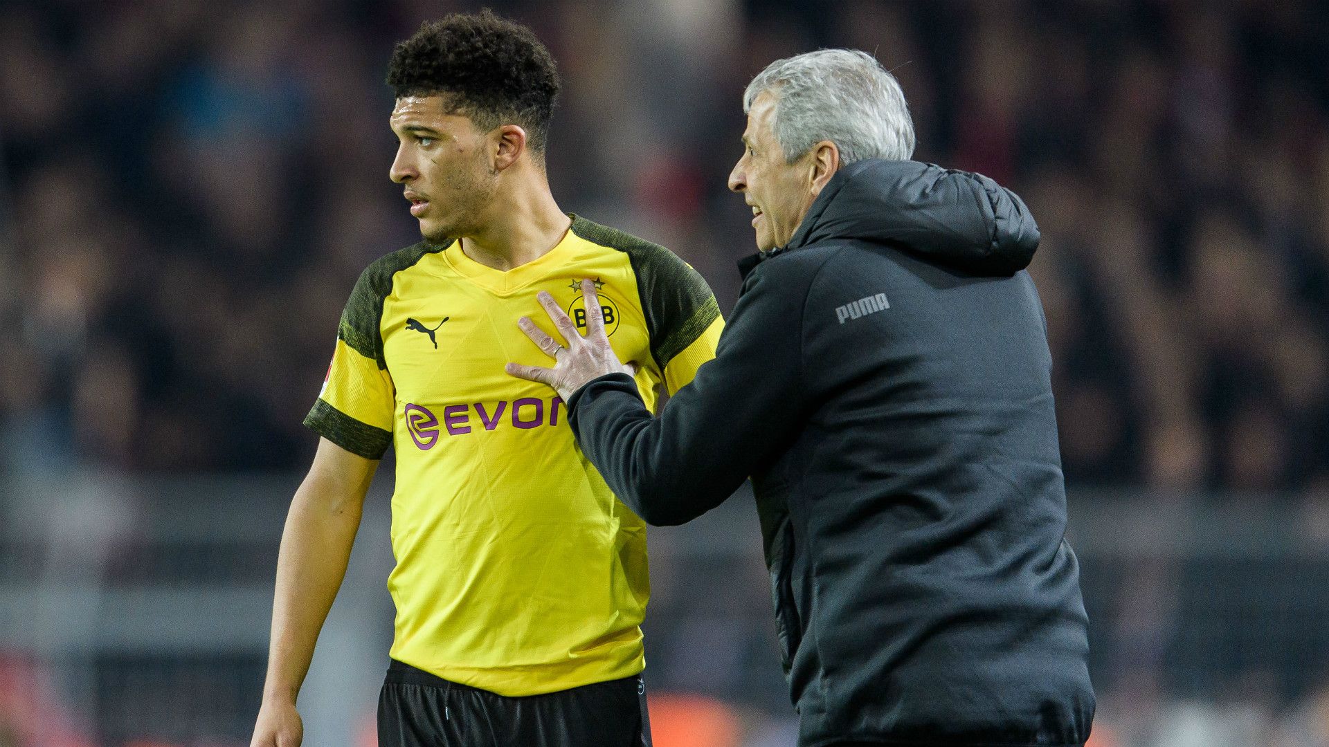Jadon Sancho Lucien Favre Borussia Dortmund 2019