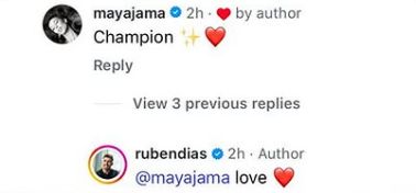 Maya Jama Ruben Dias champion love