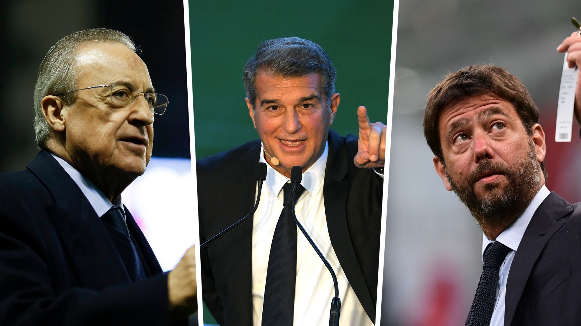 Florentino Perez Joan Laporta Andrea Agnelli