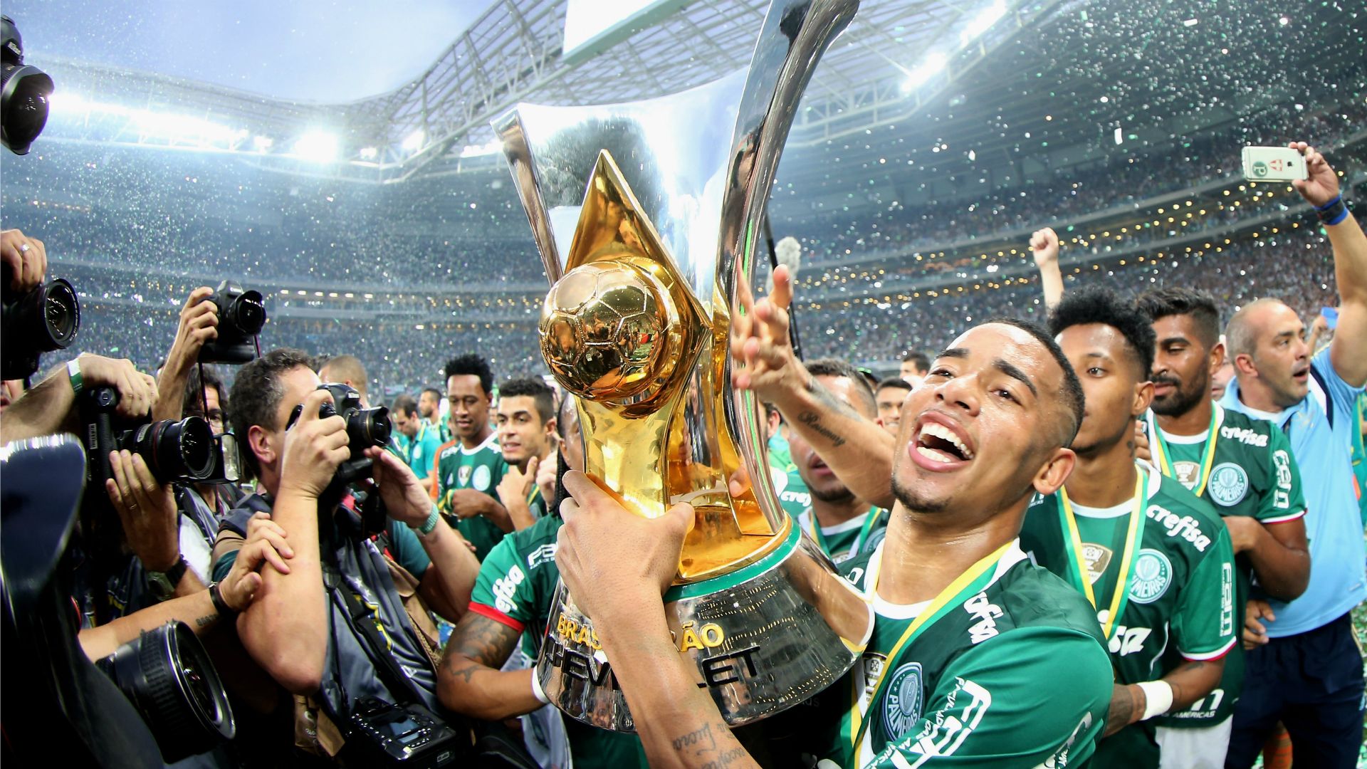 gabriel jesus troféu palmeiras chapecoense 28 11 16