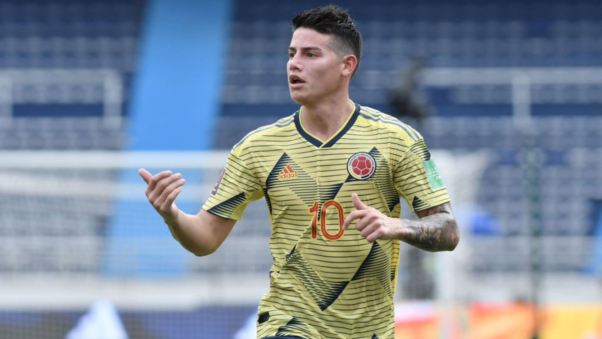 james rodríguez en un partido con la selección colombiana rumbo a Qatar 2022