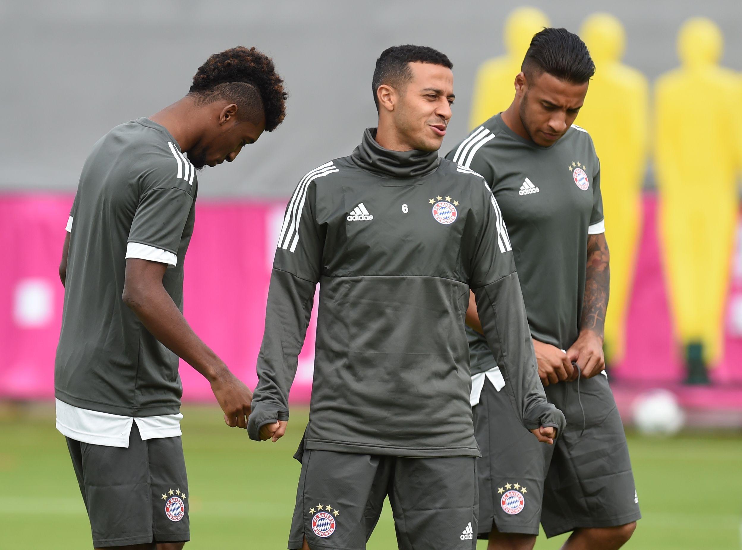Thiago Kingsley Coman Correntin Tolisso Bayern Munchen Training