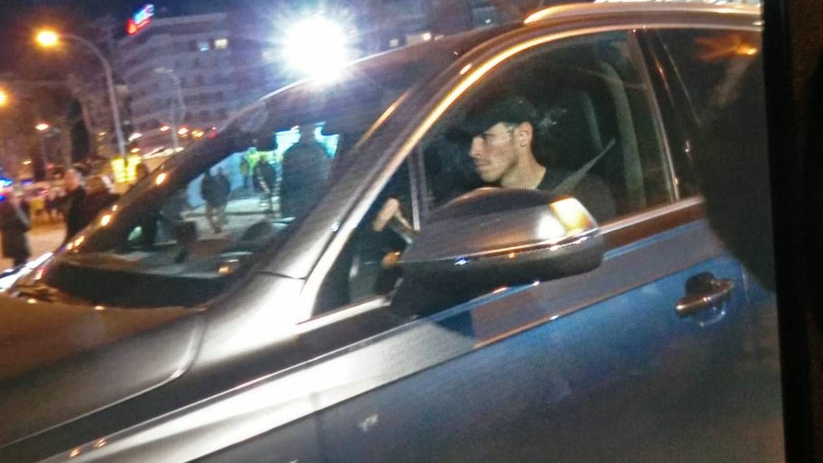 Gareth Bale pictured leaving shock Real Madrid defeat early with his side trailing 4-1 in the Copa del Rey quarter-final