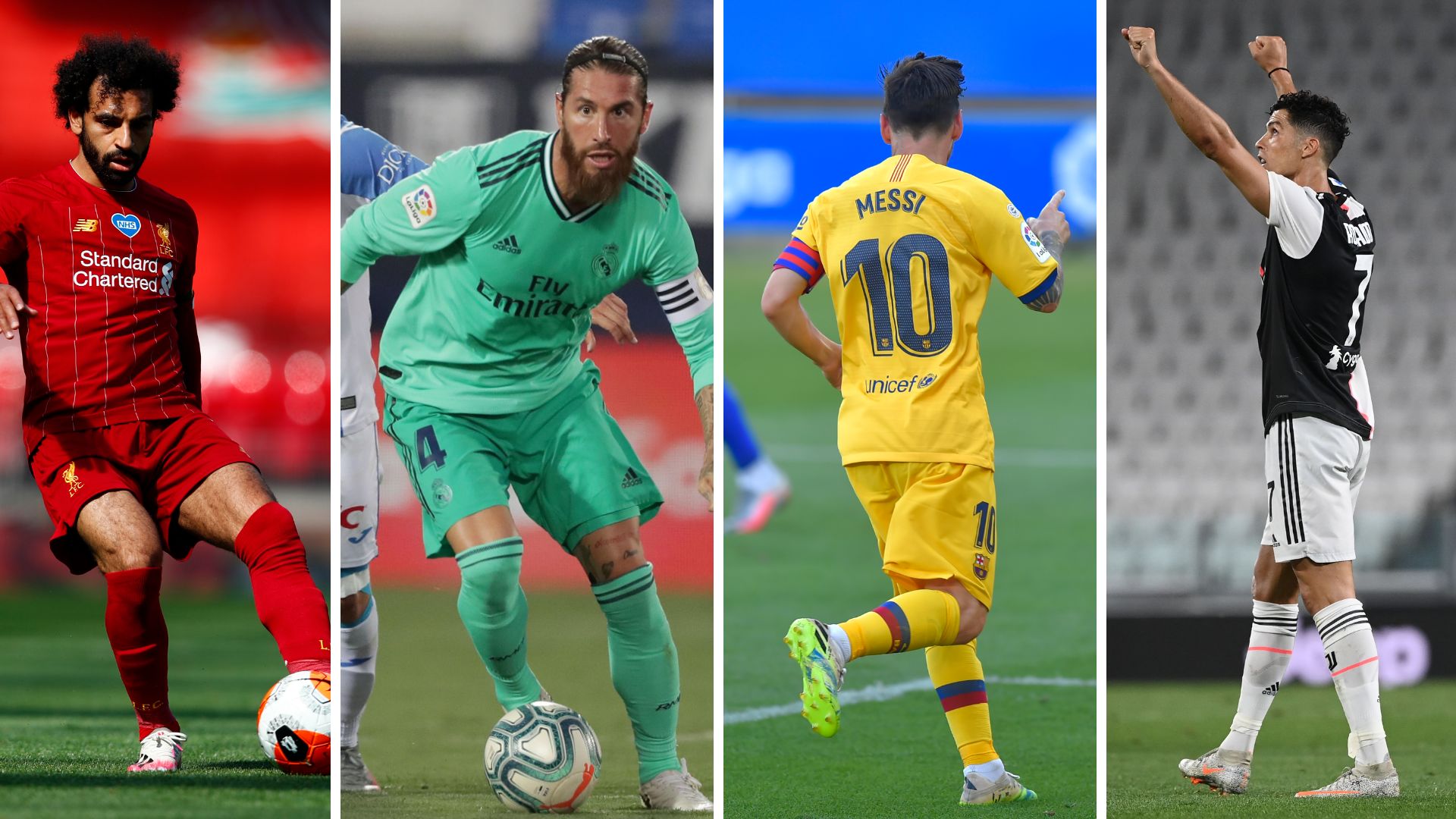 ronaldo messi ramos salah