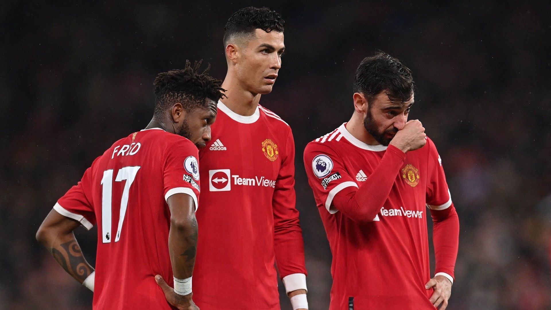 Fred Cristiano Ronaldo Bruno Fernandes Manchester United 2021-22