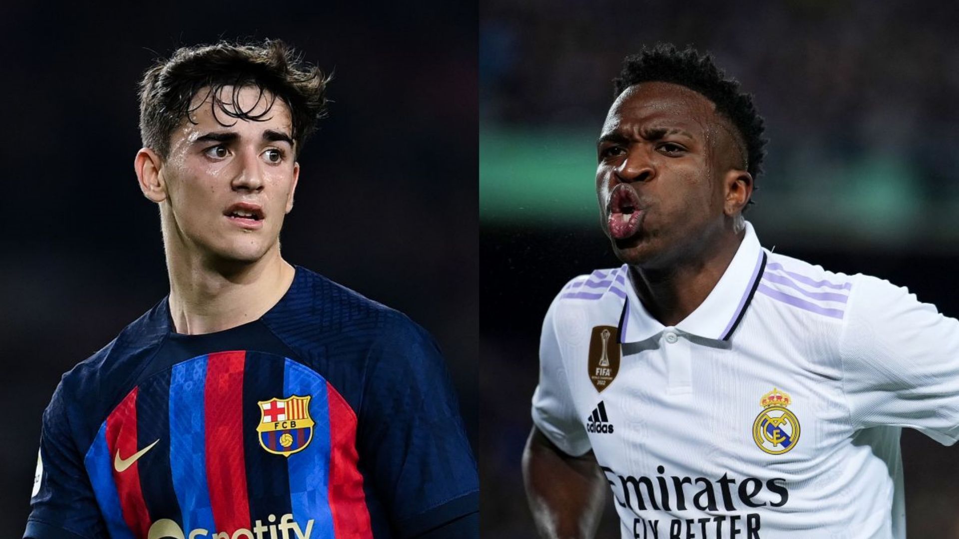 Gavi Barcelona Vinicius Junior Real Madrid