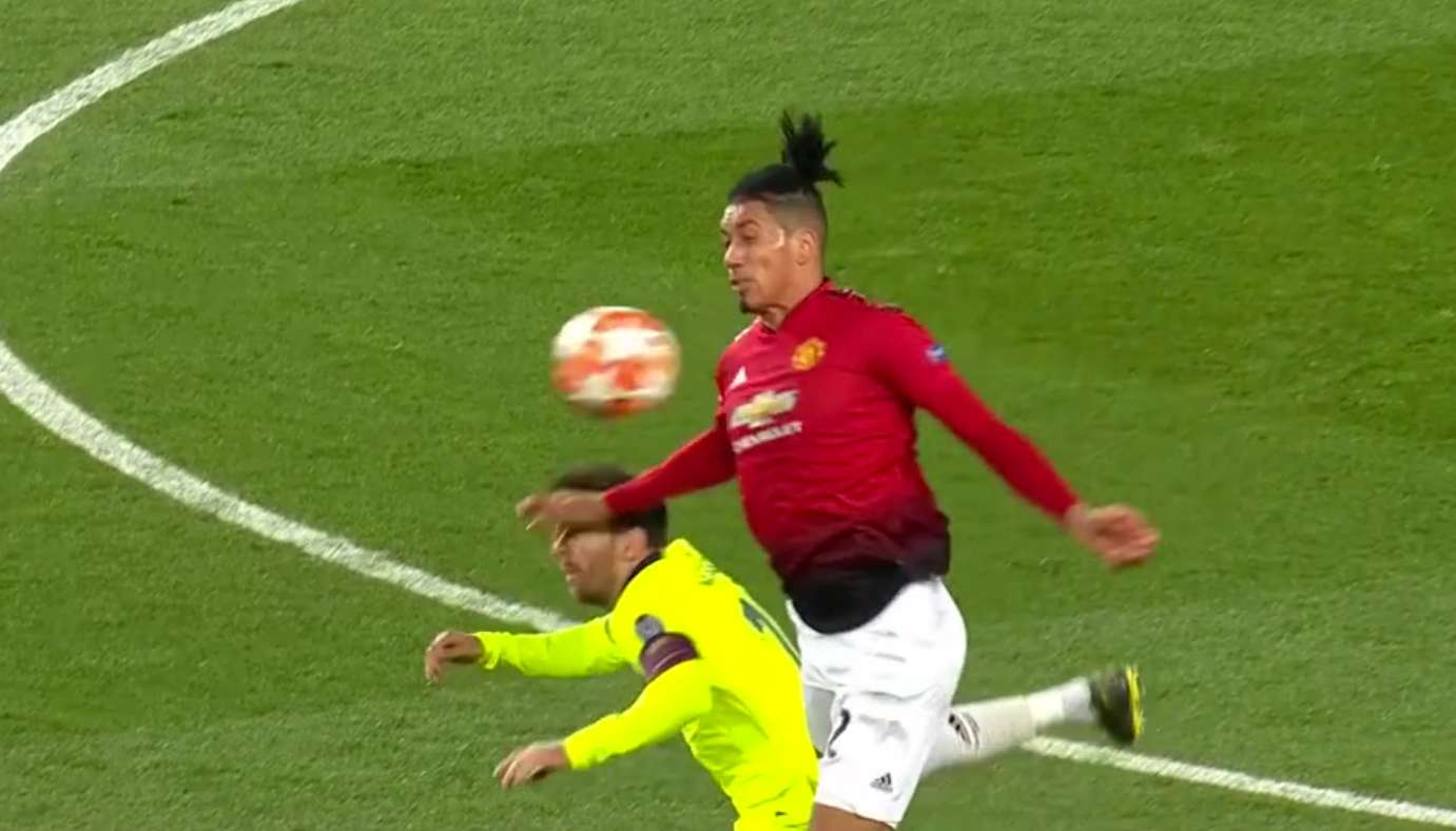 Chris Smalling Lionel Messi Manchester United Barcelona Champions League 2019