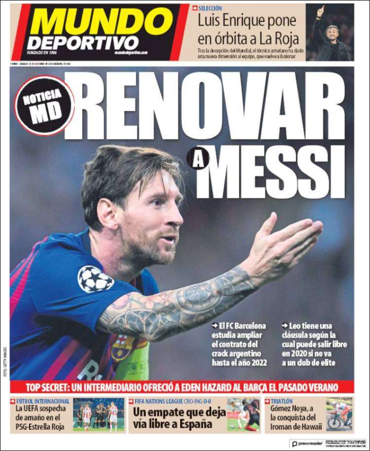 Mundo Deportivo cover 13102018