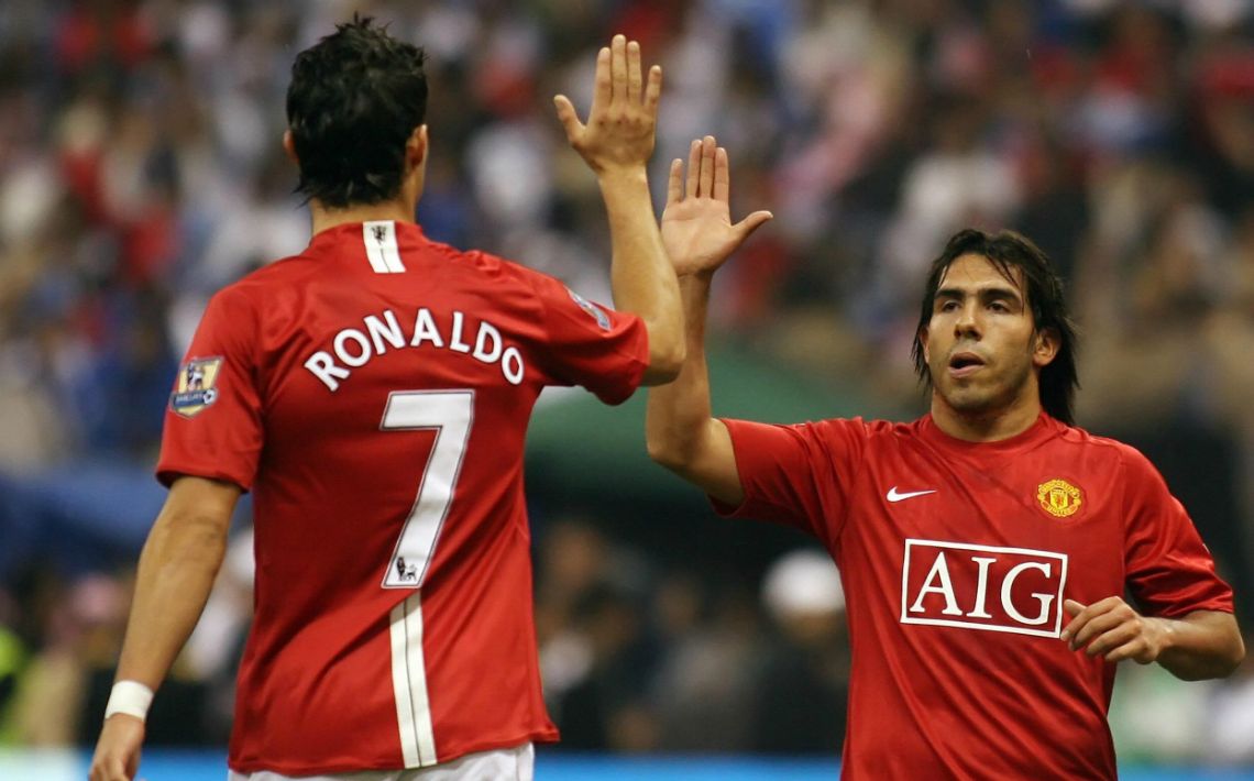 Carlos Tevez and Cristiano Ronaldo - Manchester United - 2008