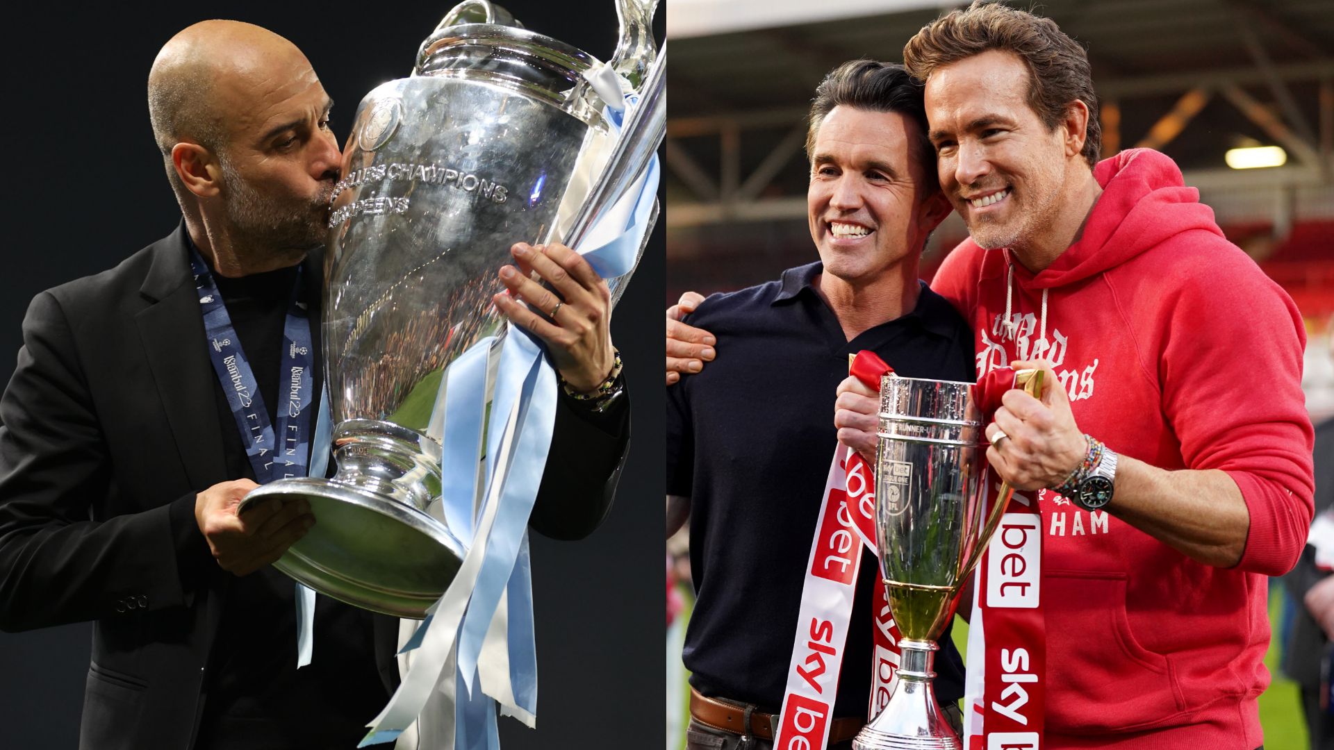 Pep Guardiola Ryan Reynolds Rob McElhenney