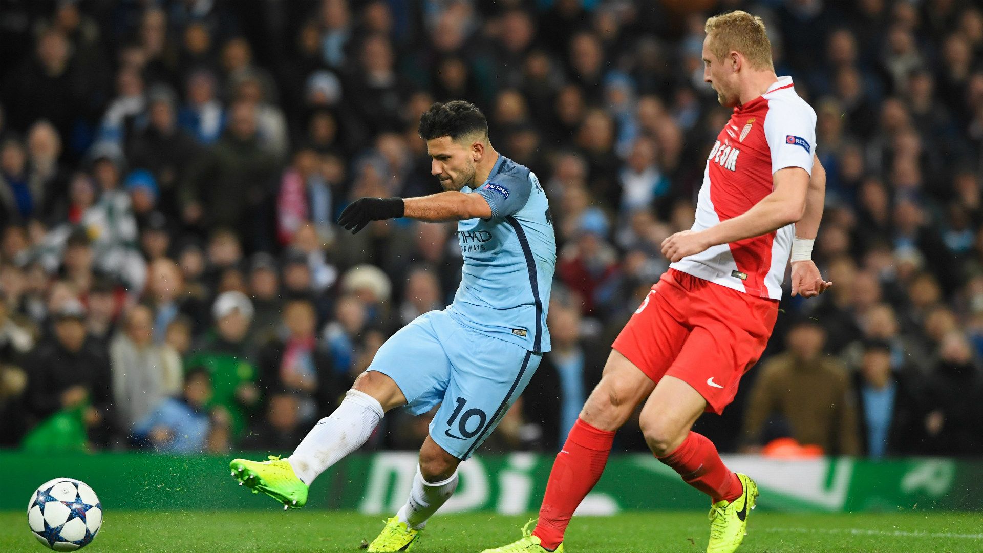 Sergio Aguero Manchester City Monaco Champions League 21022017