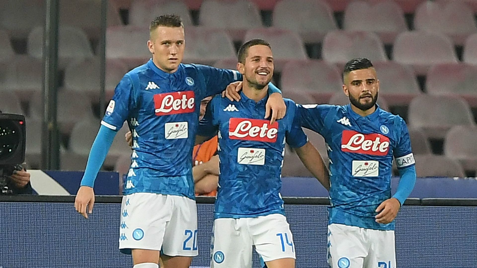 Piotr Zielinski Dries Mertens Lorenzo Insigne Napoli