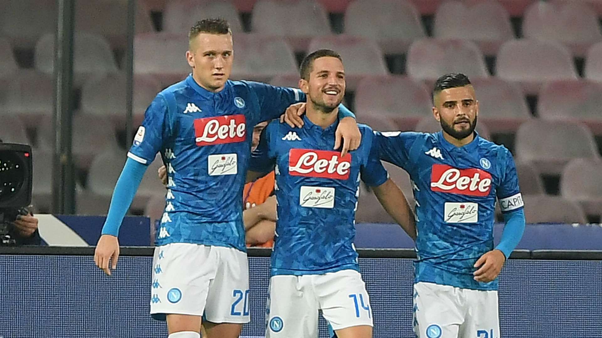 Piotr Zielinski Dries Mertens Lorenzo Insigne Napoli