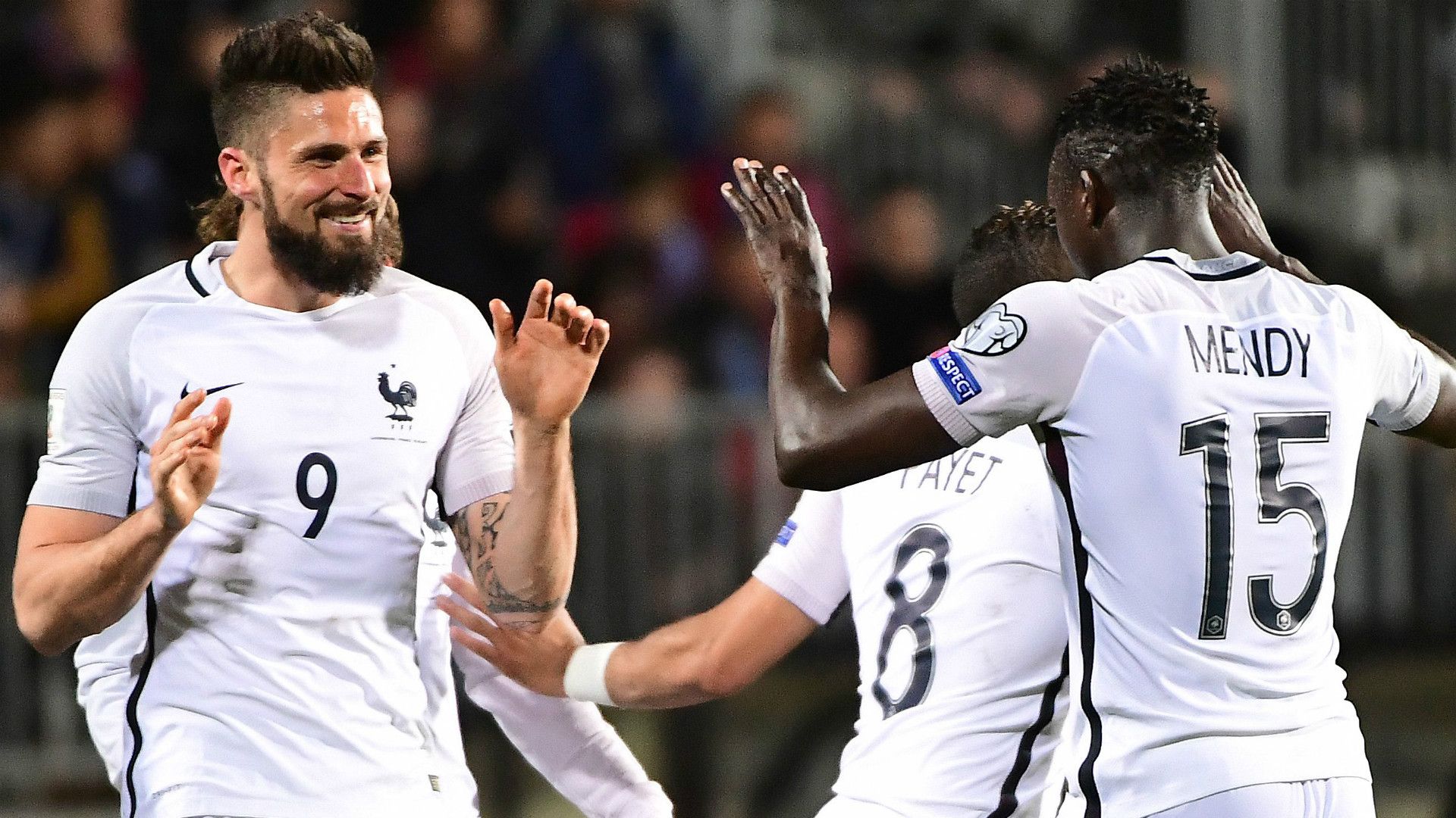 Olivier Giroud Benjamin Mendy France Luxembourg World Cup Qualifiers 25032017