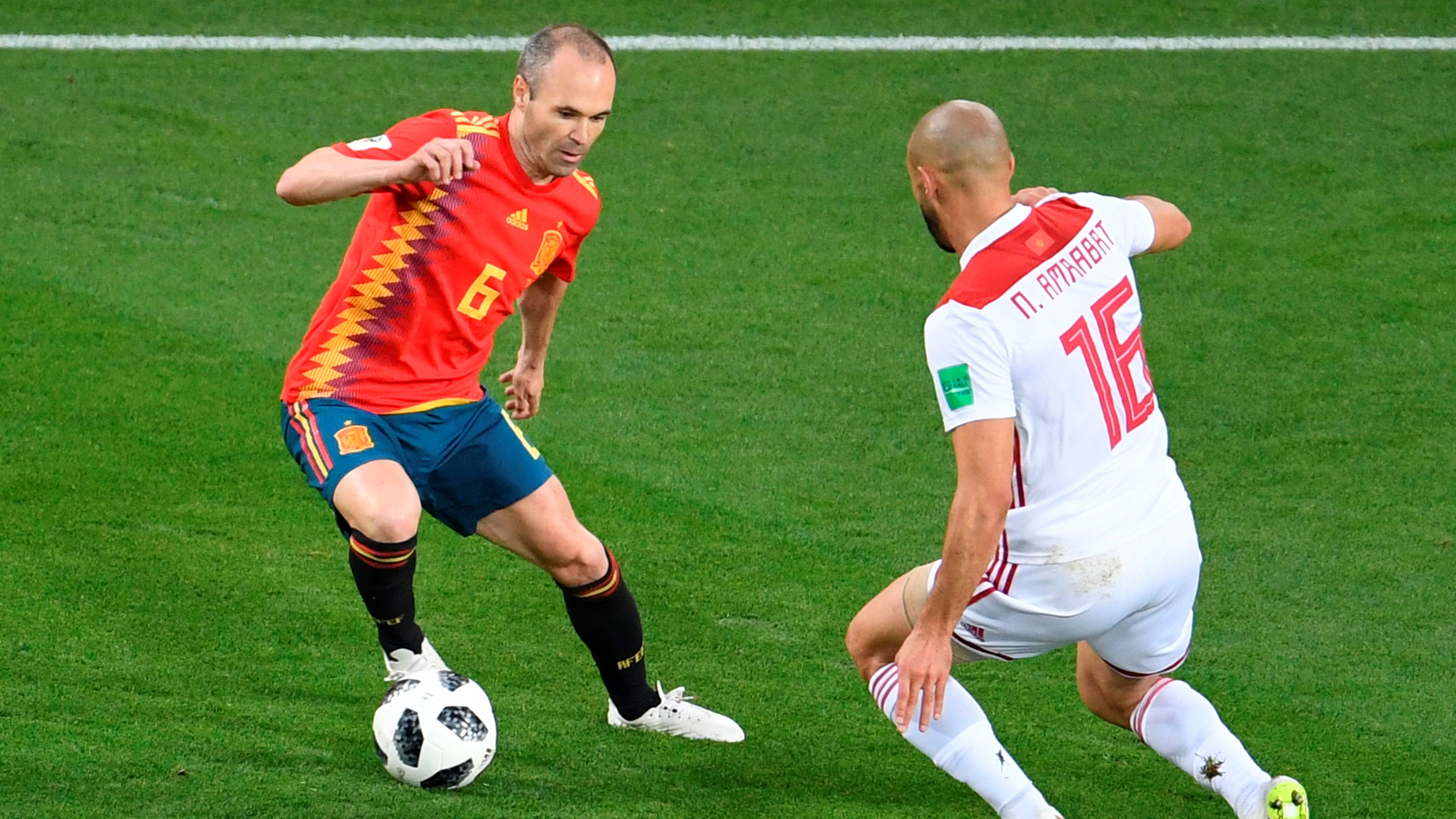 Andres Iniesta Amrabat España Marruecos 25062018