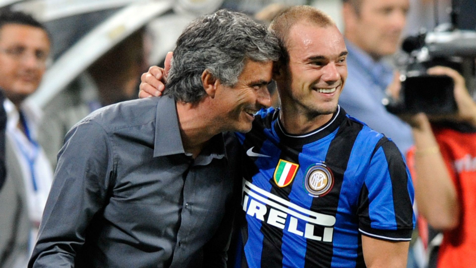 Jose Mourinho Wesley Sneijder Inter Serie A 29082009