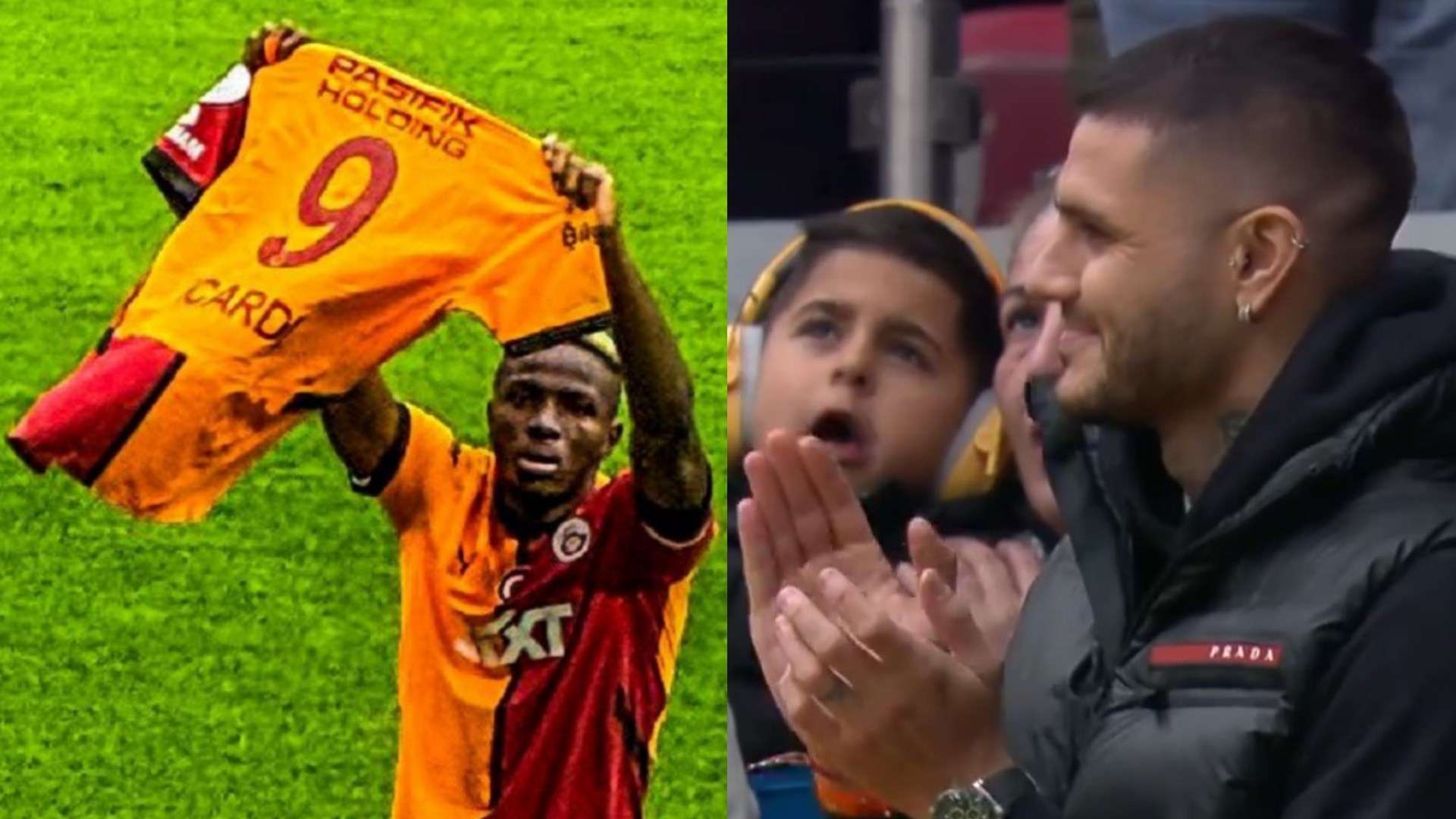 Victor Osimhen Mauro Icardi Galatasaray Samunspor 10112024