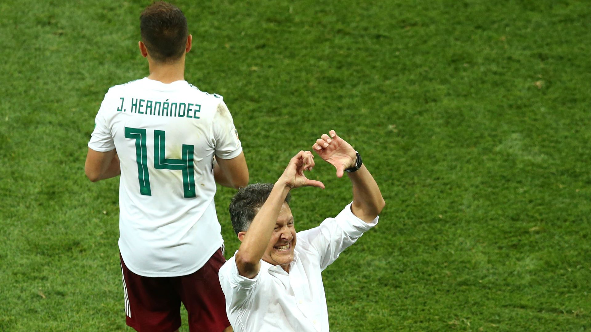 230618 Juan Carlos Osorio - Javier Chicharito Hernández Corea del Sur México